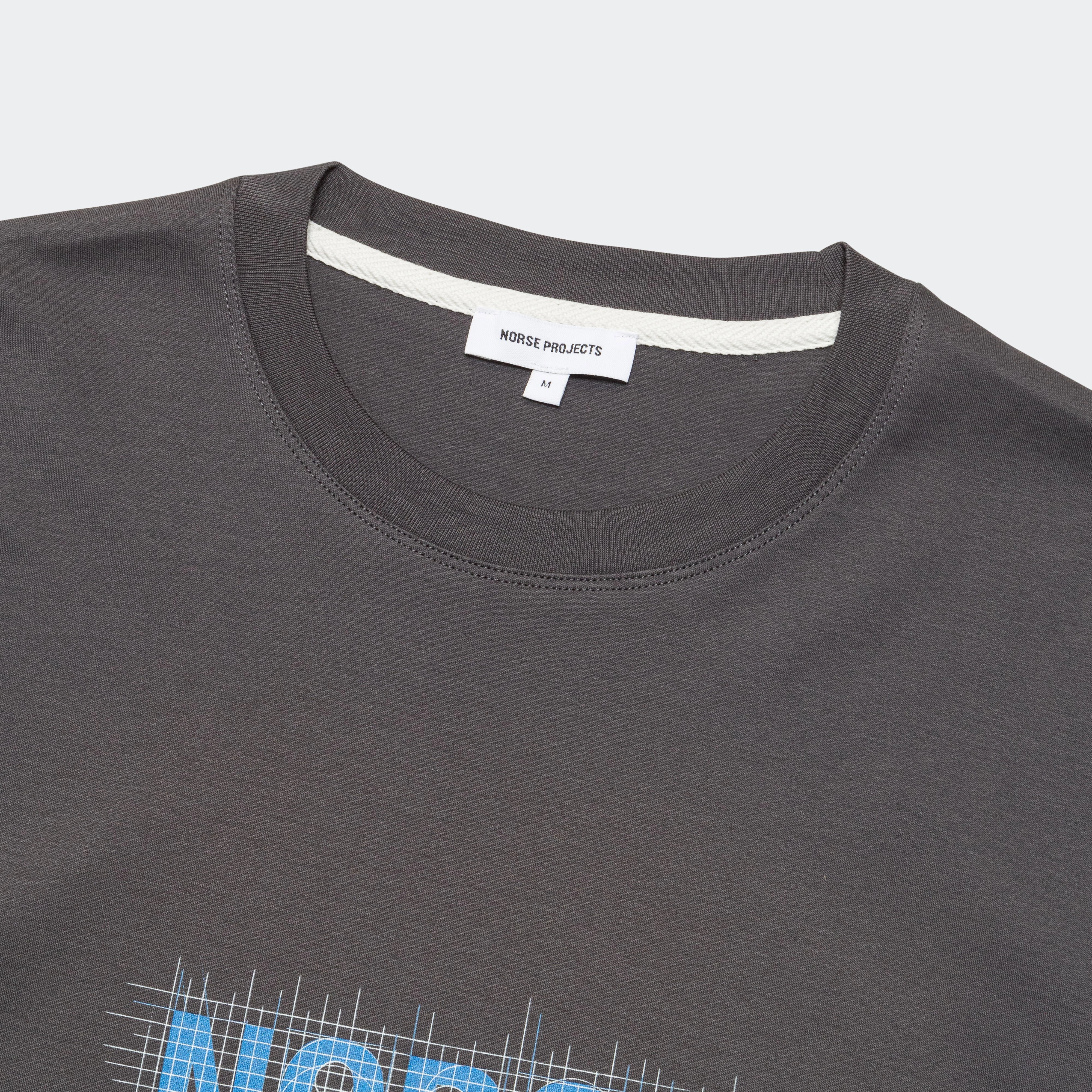Jakob Organic Interlock Jersey Print 2 - Battleship Grey