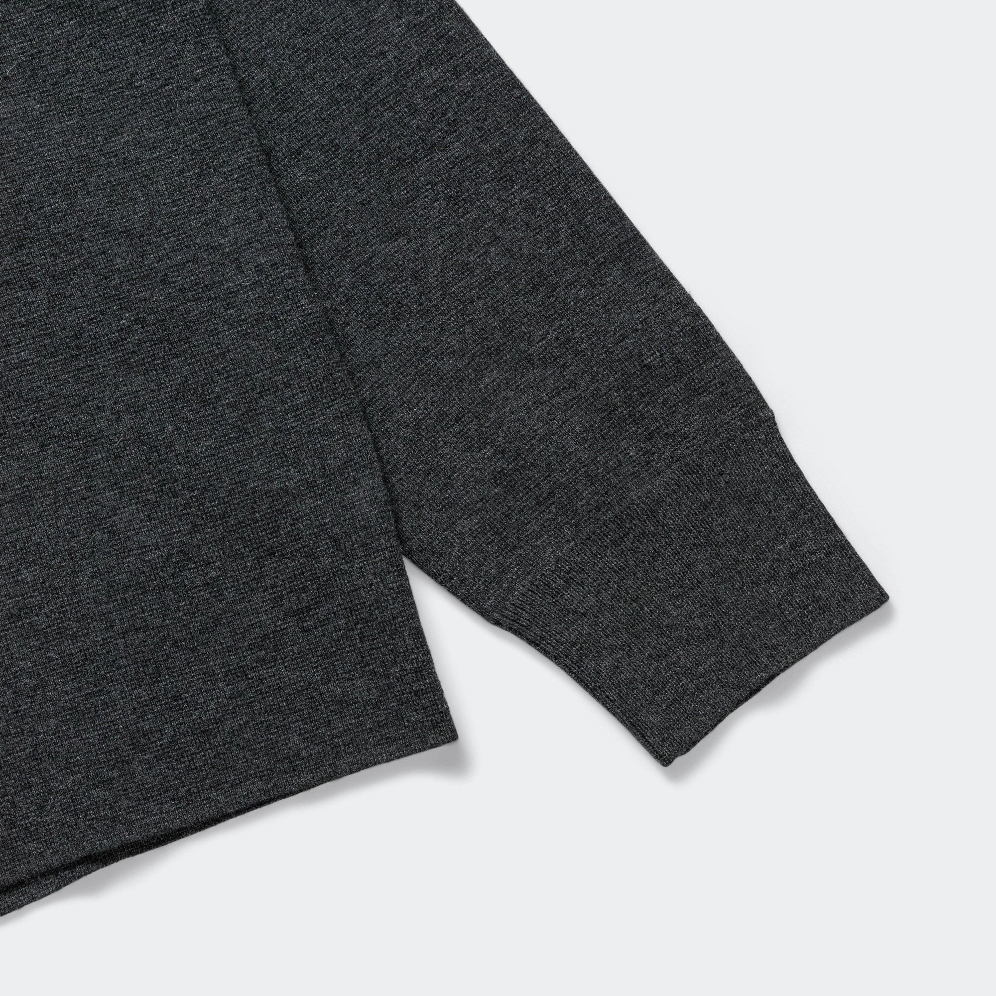 Kian Merino Cotton Milano Polo - Dark Grey Melange