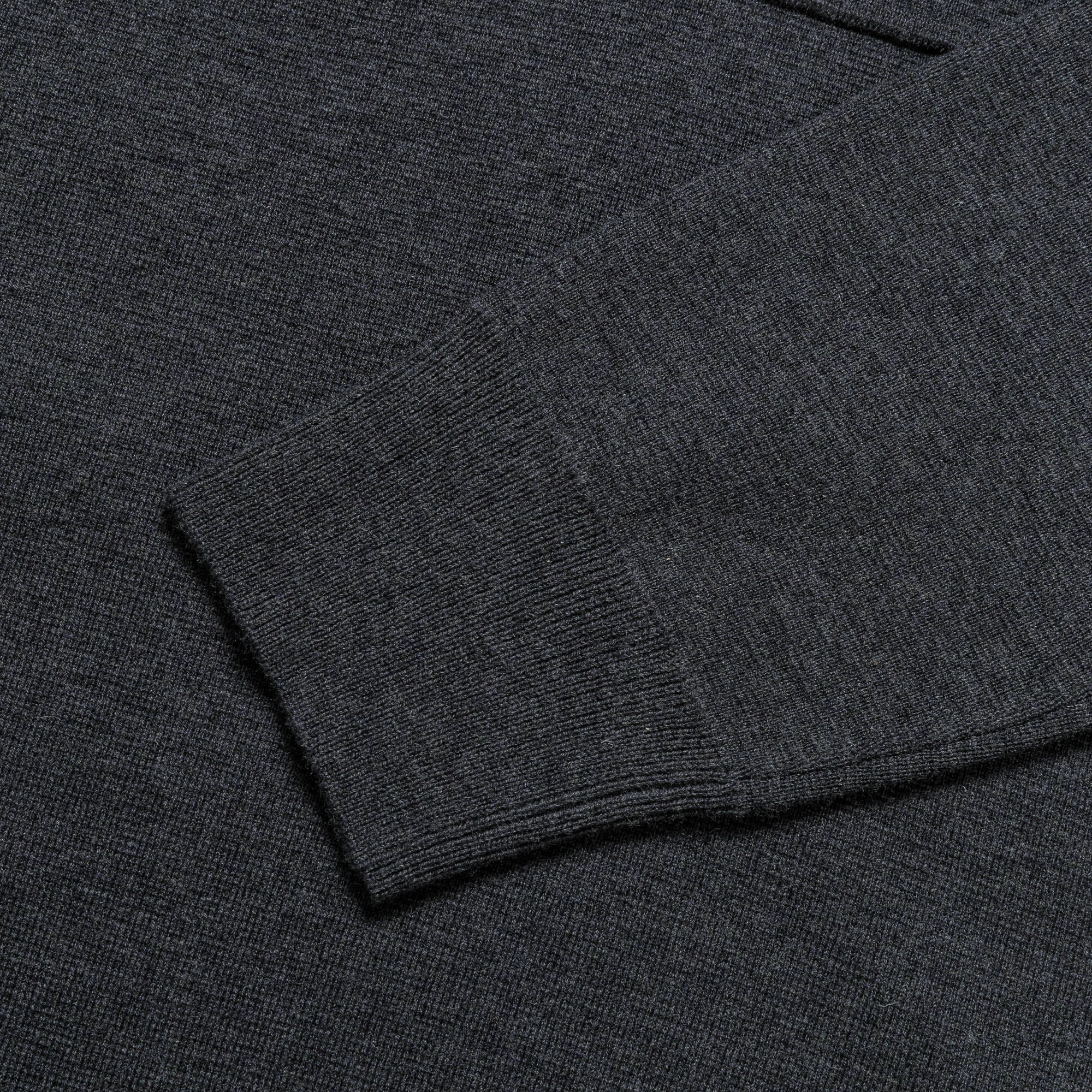 Kian Merino Cotton Milano Polo - Dark Grey Melange