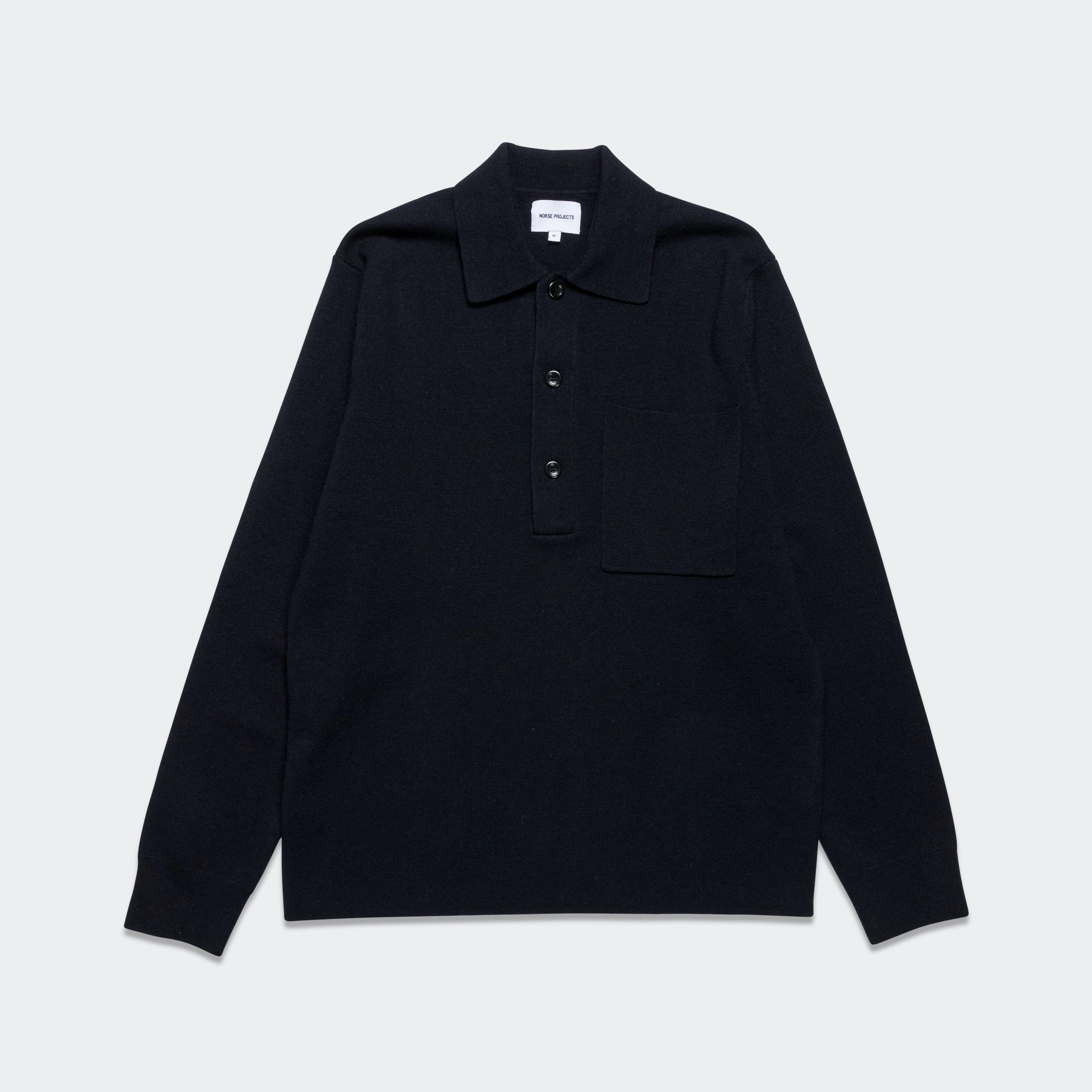 Kian Merino Cotton Milano Polo - Dark Navy