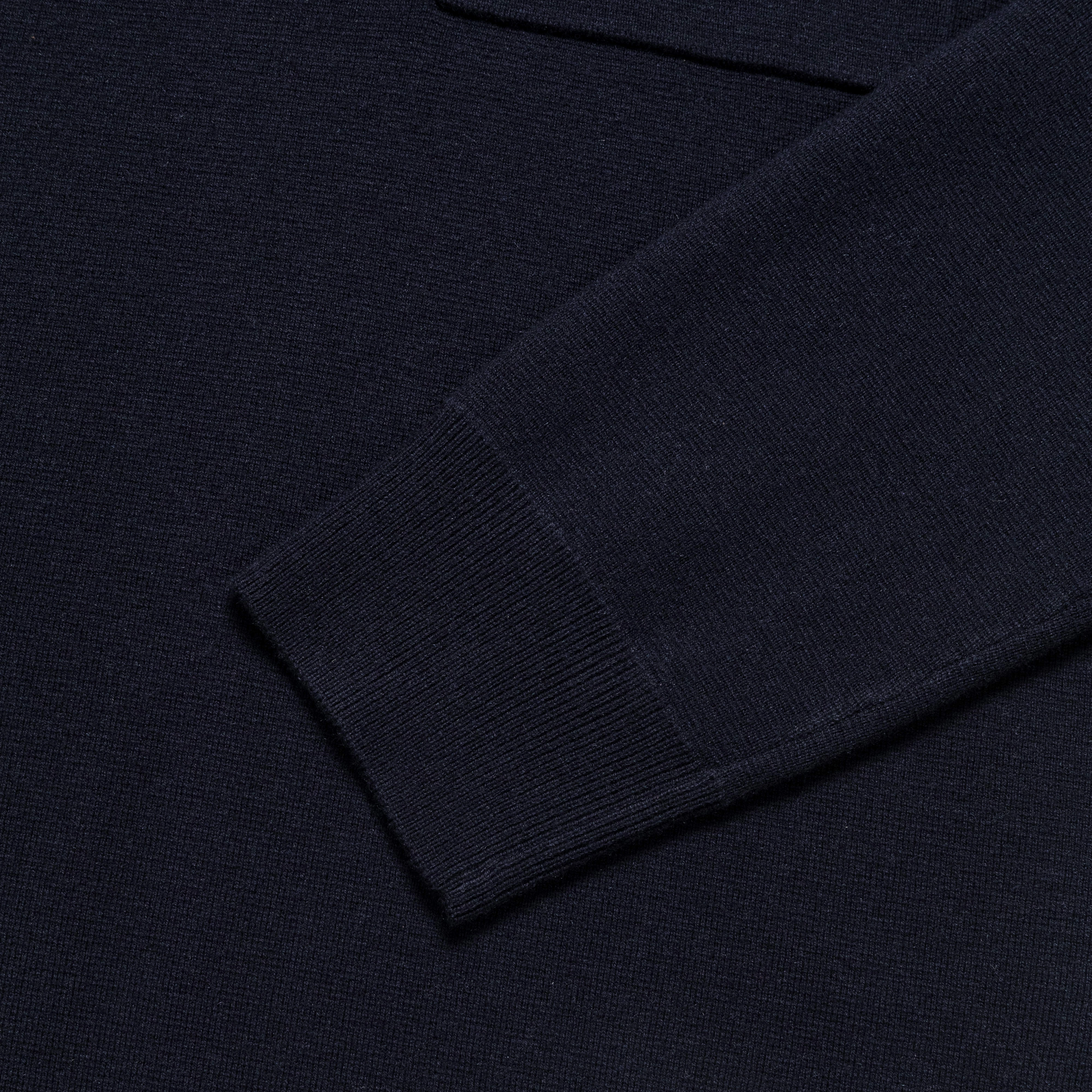 Kian Merino Cotton Milano Polo - Dark Navy