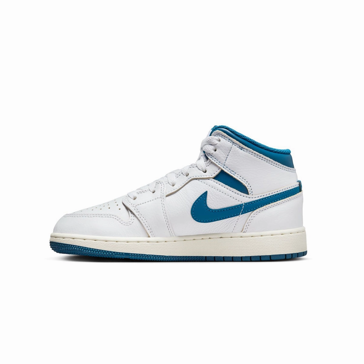 Kids Air Jordan 1 Mid 'White Industrial Blue'
