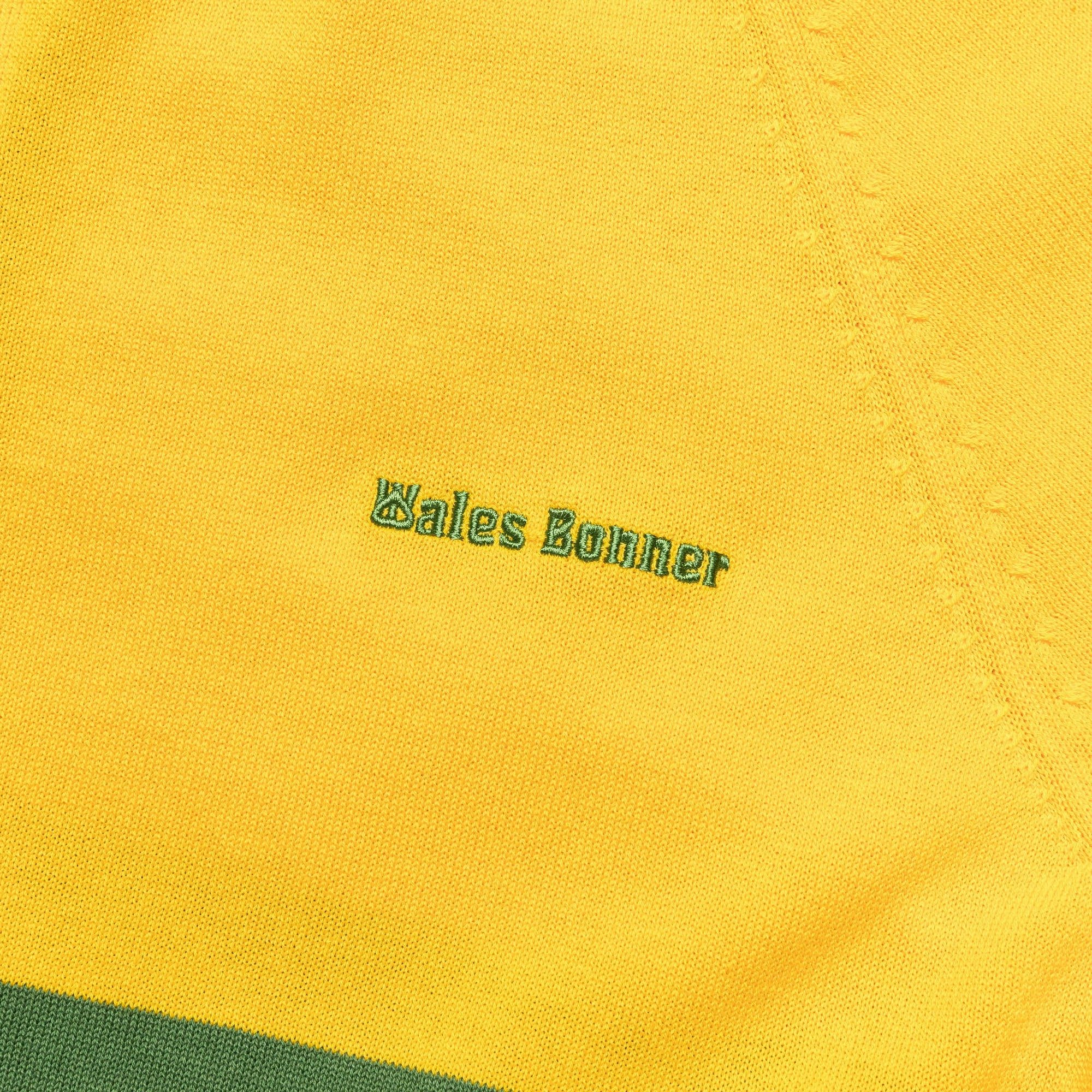 Knit Track Top x Wales Bonner - Bold Gold/Crew Green