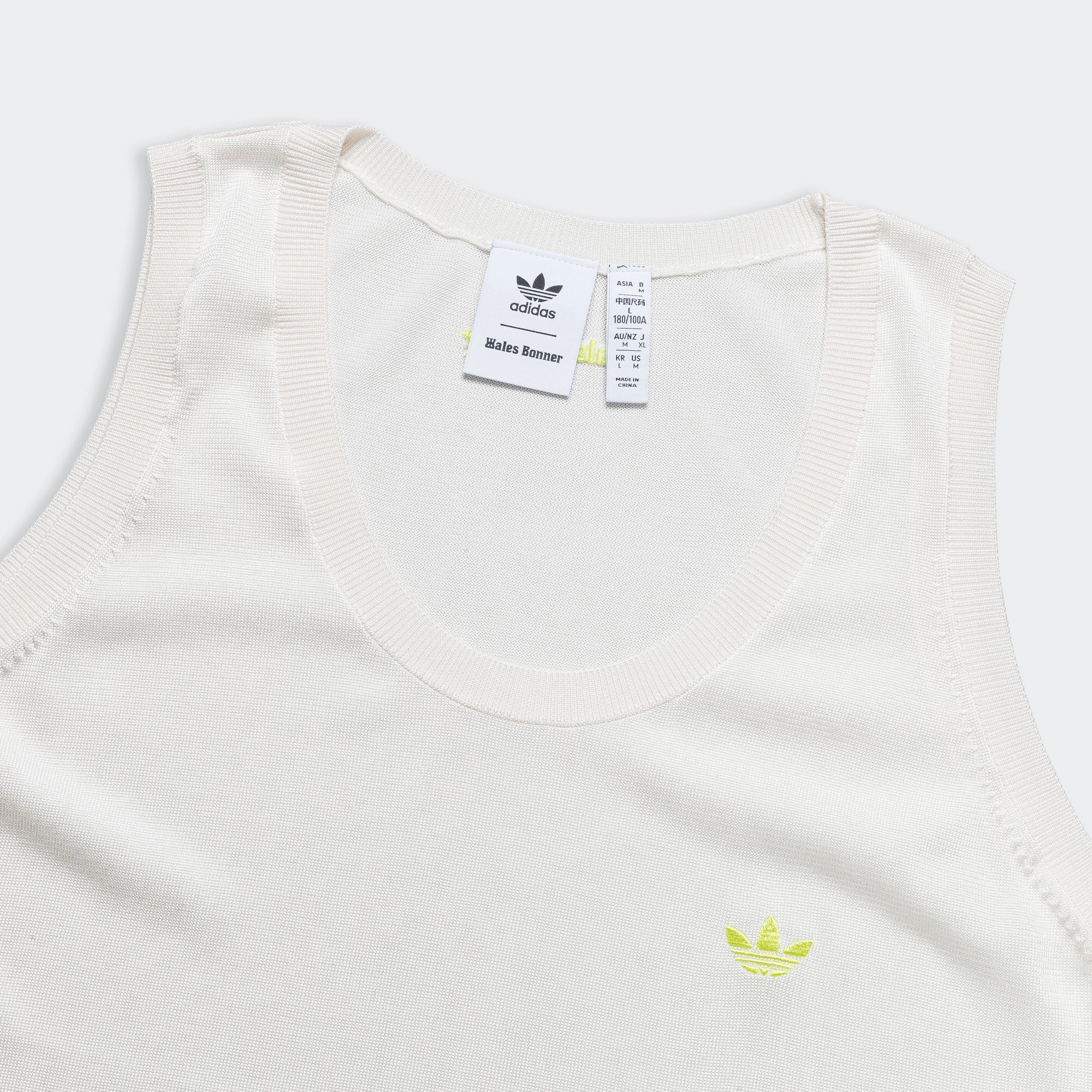 Knit Vest x Wales Bonner - Core White/Frozen Yellow