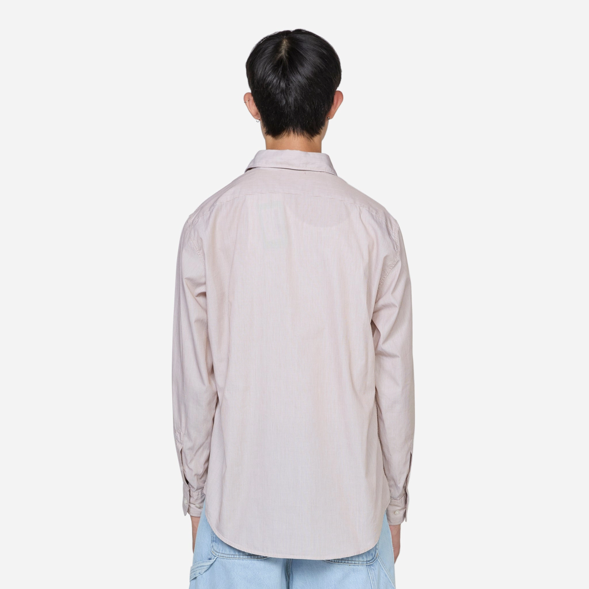 Lace Overprinted Poplin Shirt Brown