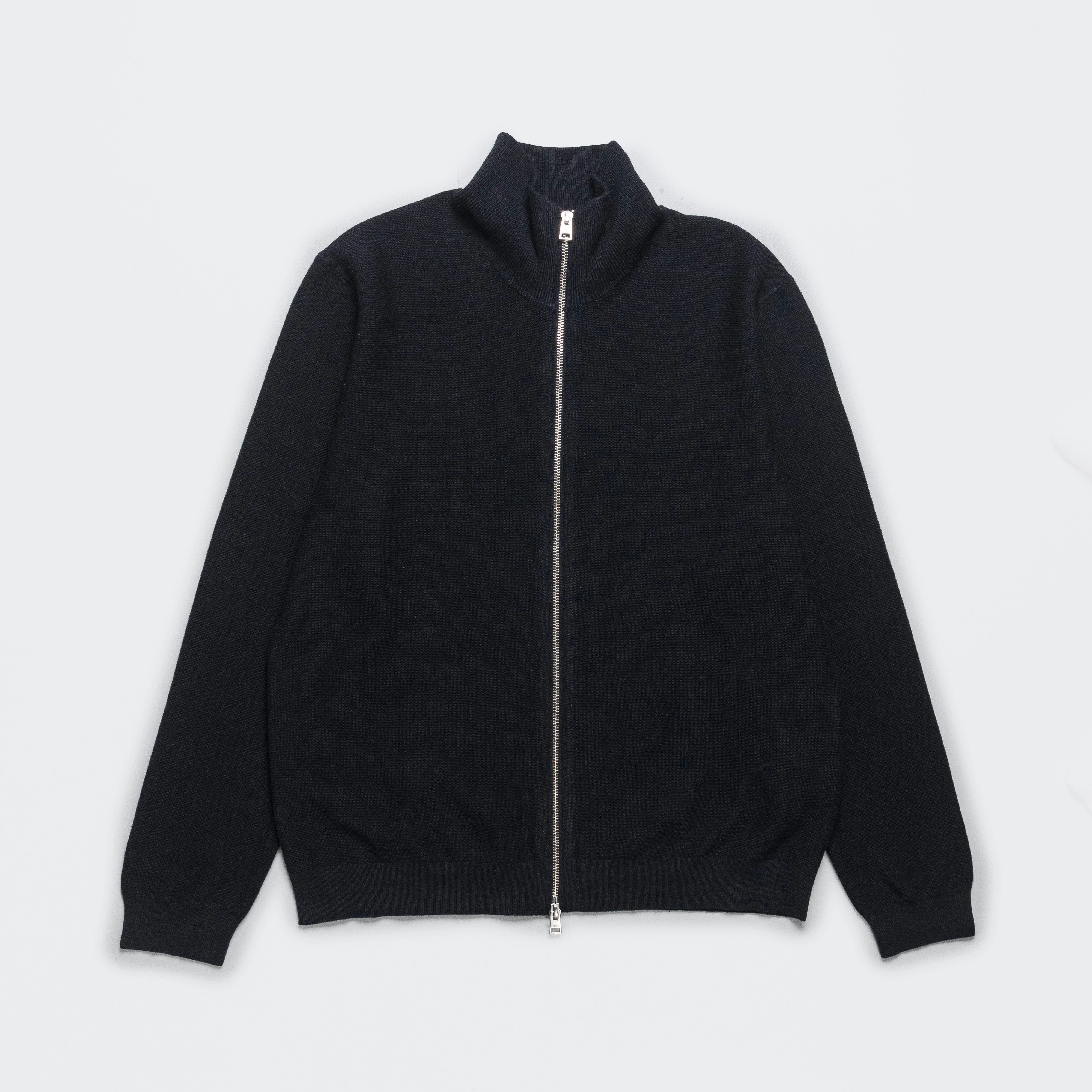 Links Cotton Linen Zip Jacket - Dark Navy
