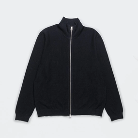 Links Cotton Linen Zip Jacket - Dark Navy