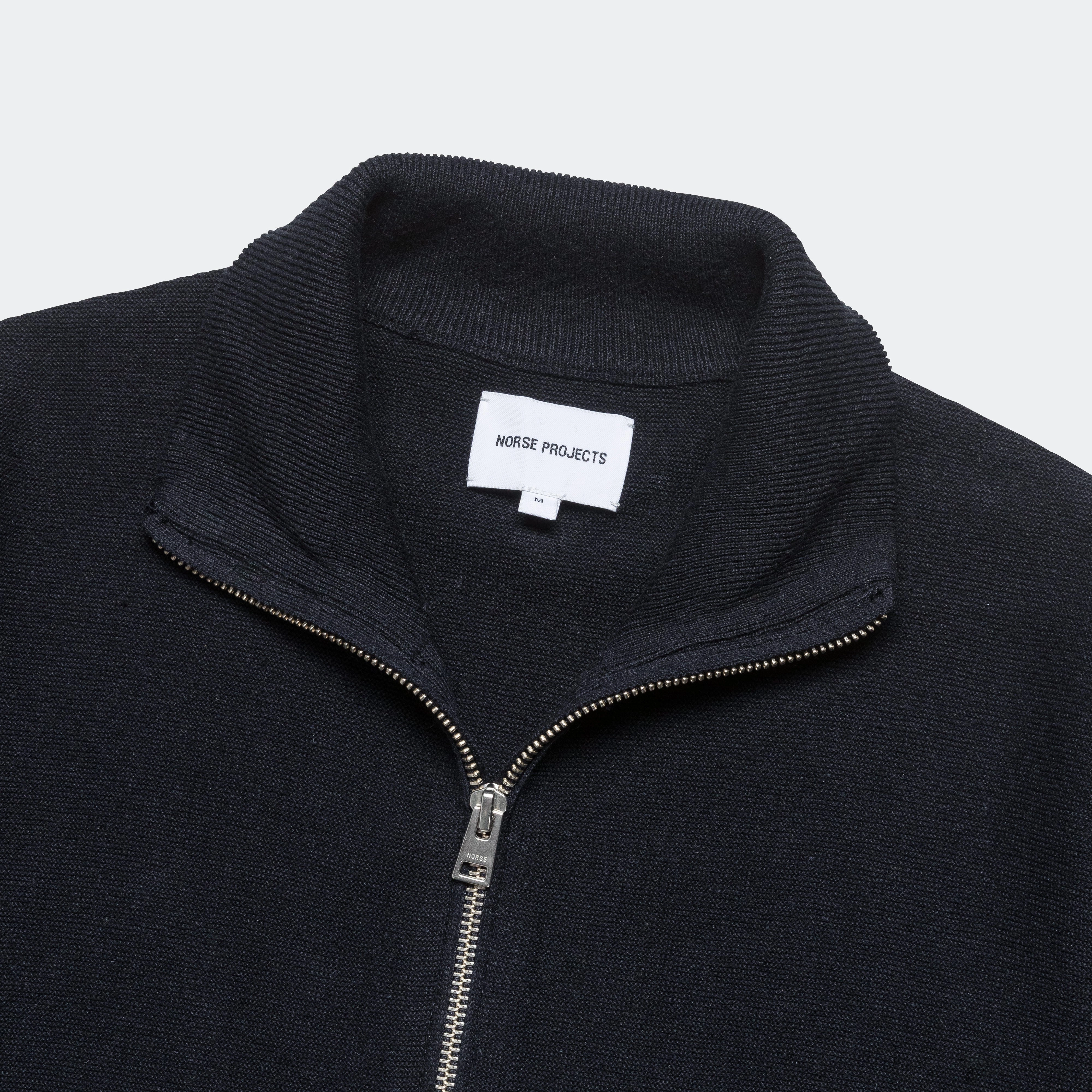 Links Cotton Linen Zip Jacket - Dark Navy