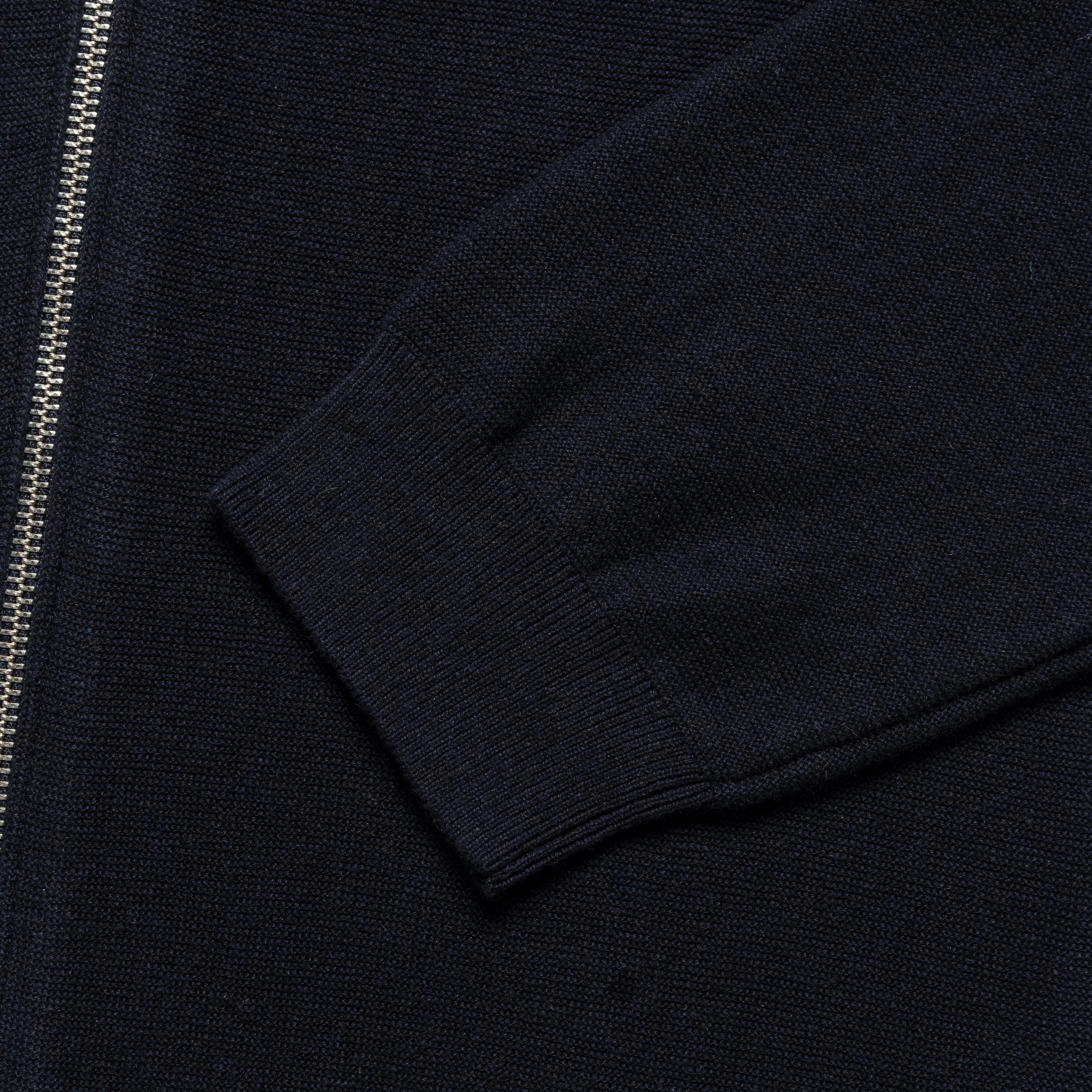 Links Cotton Linen Zip Jacket - Dark Navy