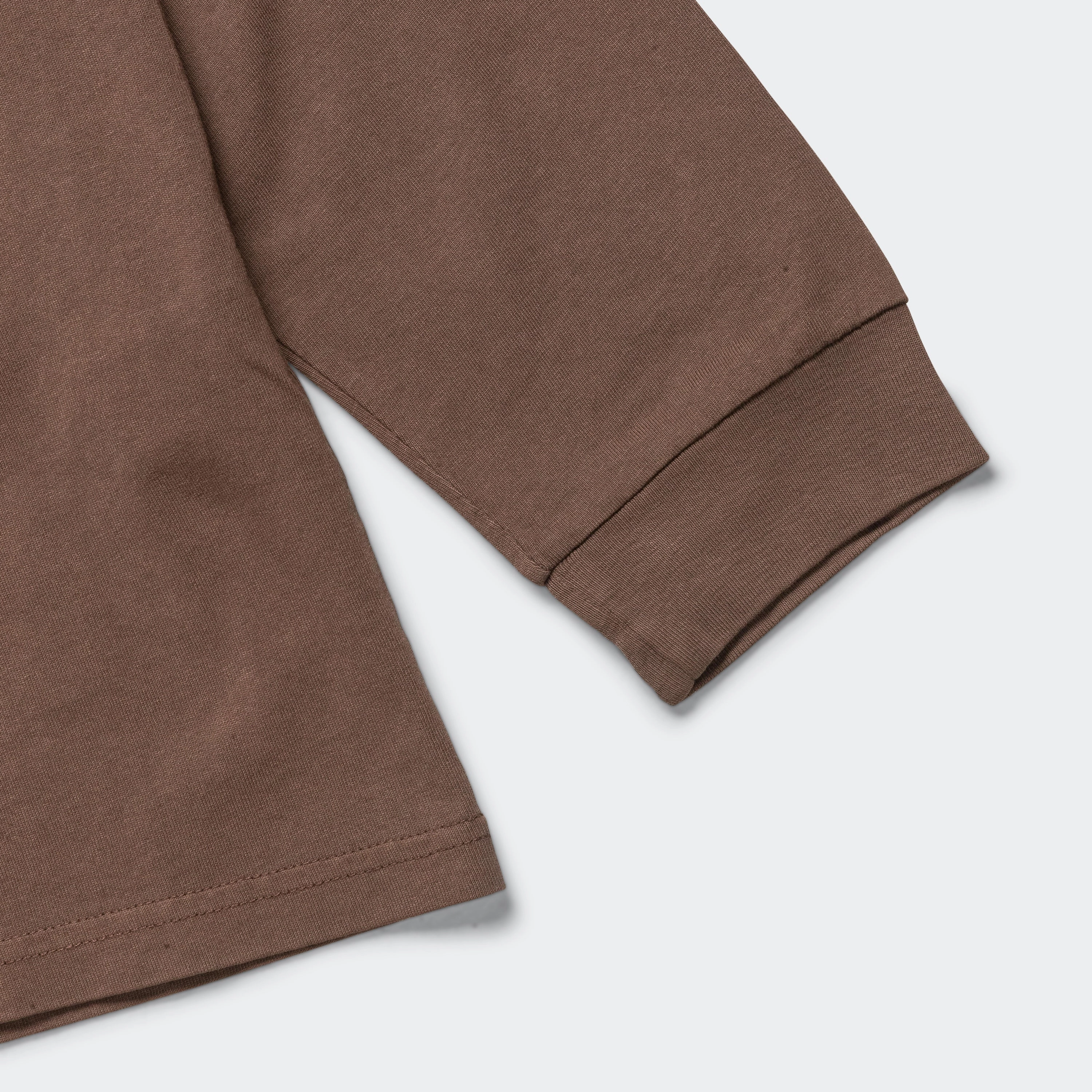 Long Sleeve Pocket Tee Pigment Dyed - Brown