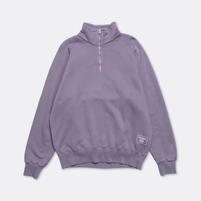 Marten Relaxed Organic Raglan Half Zip - Dusk Purple