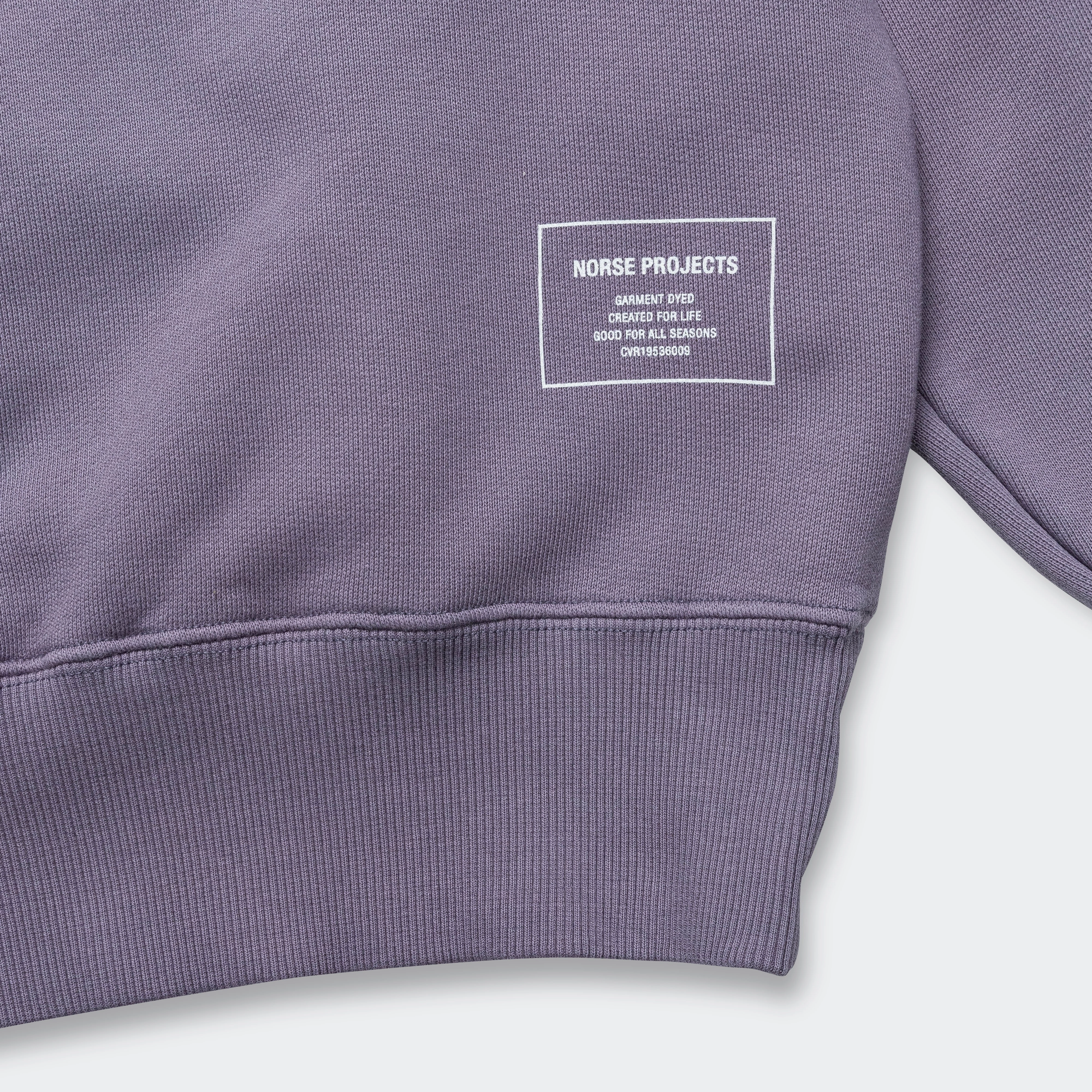 Marten Relaxed Organic Raglan Half Zip - Dusk Purple