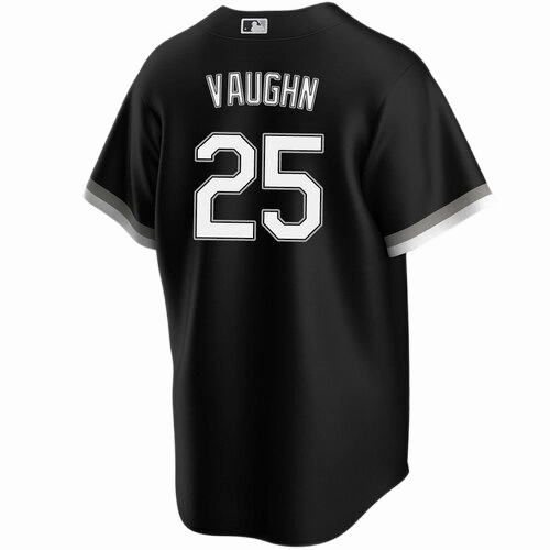 Men's Andrew Vaughn Chicago White Sox NIKE Black Alternate Spring Training Premium Replica Jersey