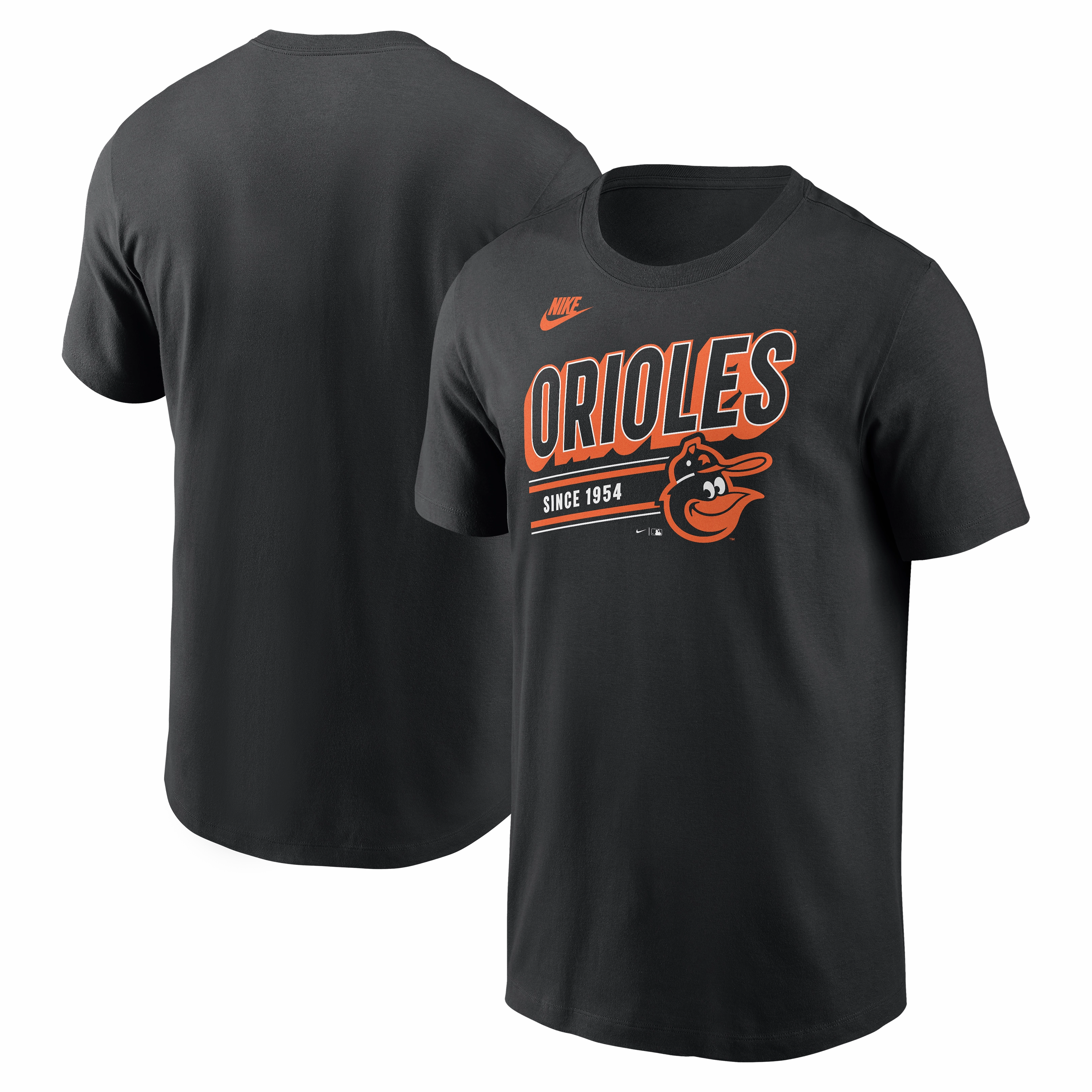 Men's Baltimore Orioles Nike Black Cooperstown Retro T-Shirt