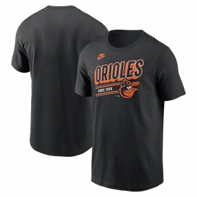 Men's Baltimore Orioles Nike Black Cooperstown Retro T-Shirt