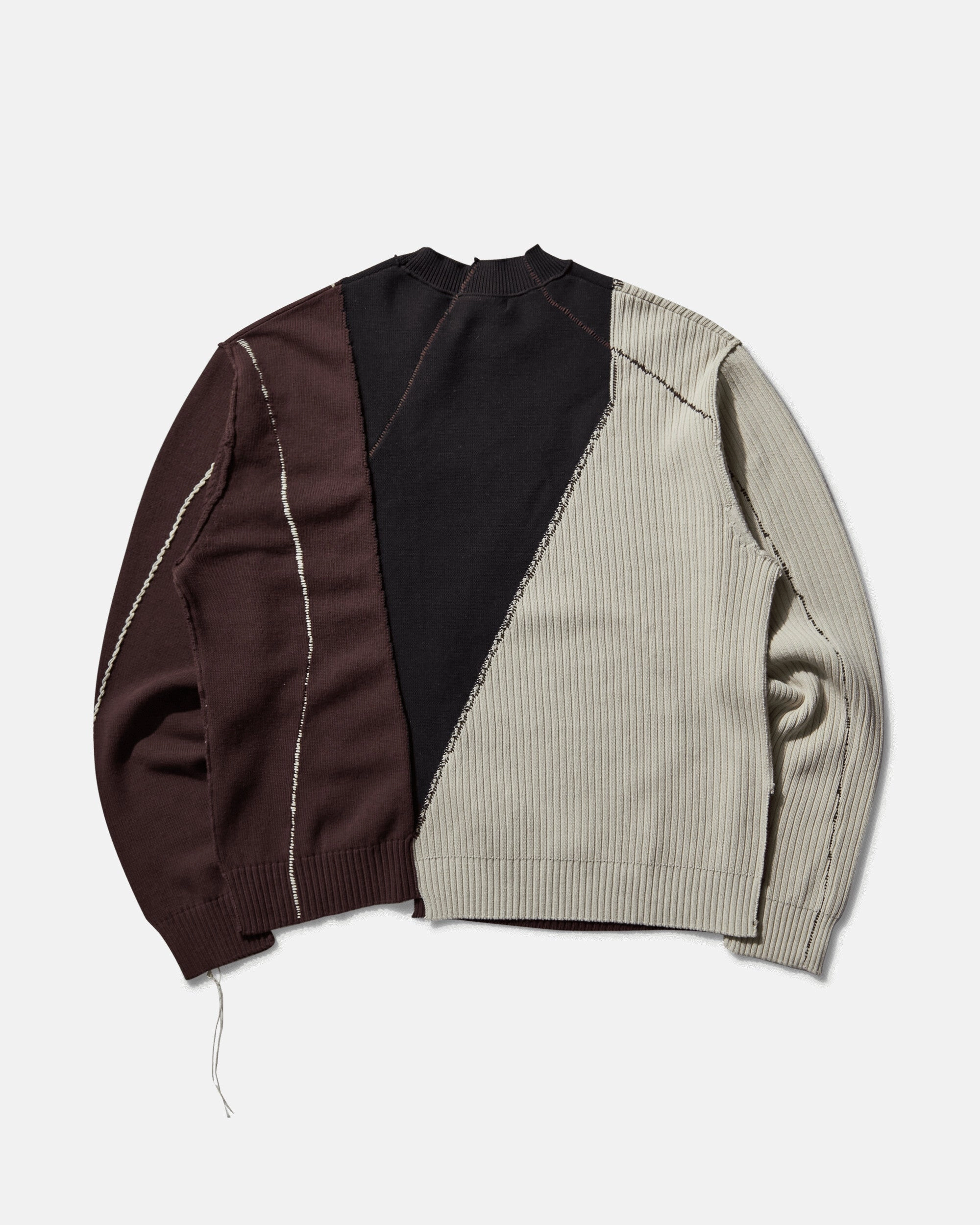 Men's Overstitch Knit Sweater Grey Slate