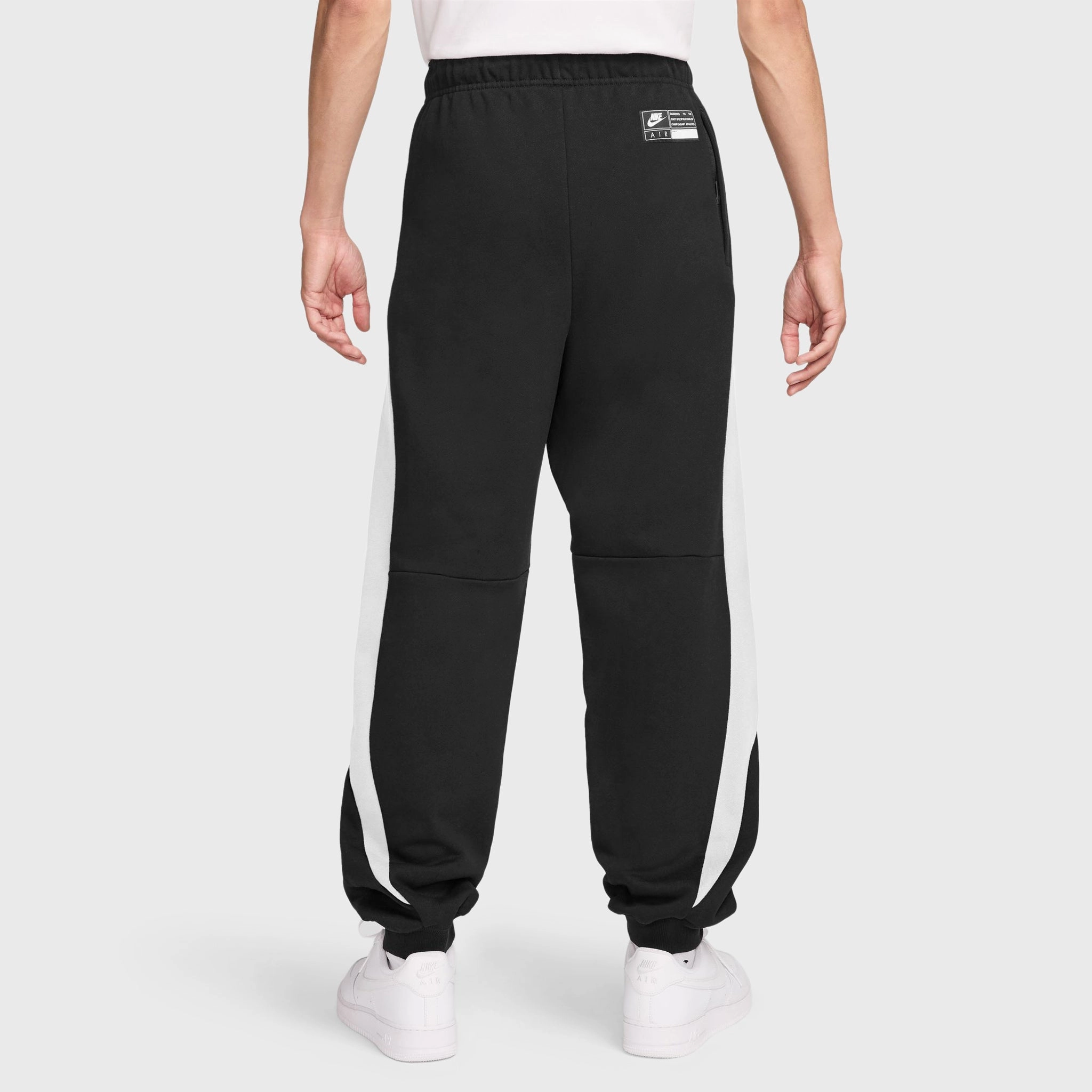 Nike Air Fleece Joggers Black / White - White