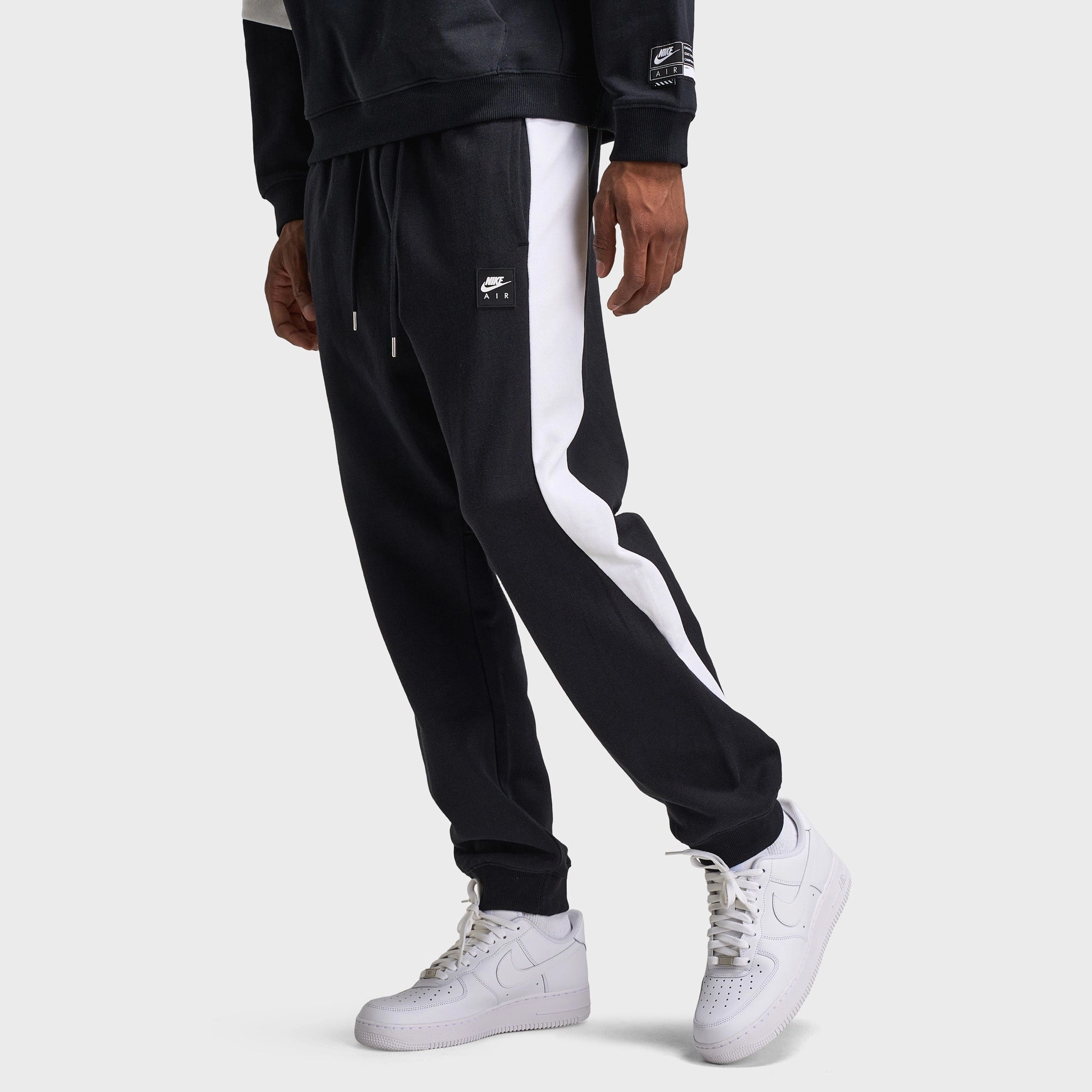 Nike Air Fleece Joggers Black / White - White