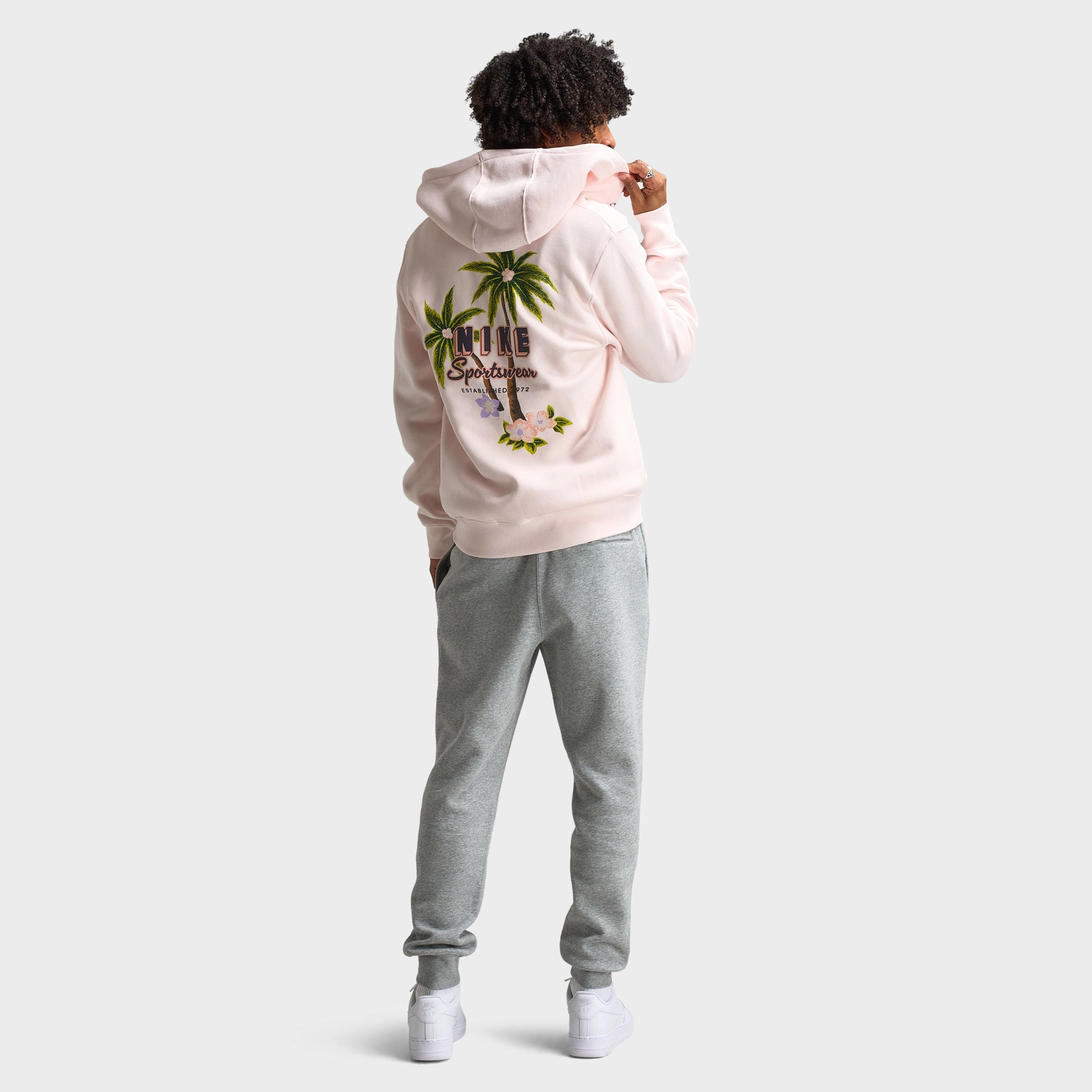 Nike Club Full Zip Hoodie Sweet Light Soft Pink / Dark Raisin