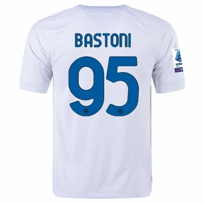Nike Inter Milan Alessandro Bastoni Away Jersey w/ Series A   Copa Italia Patches 23/24 (White/Lyon Blue)