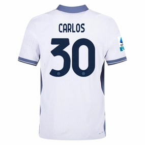 Nike Inter Milan Authentic Carlos Augusto Away Jersey w/ Serie A   Scudetto Patch 24/25 (White/Silver)