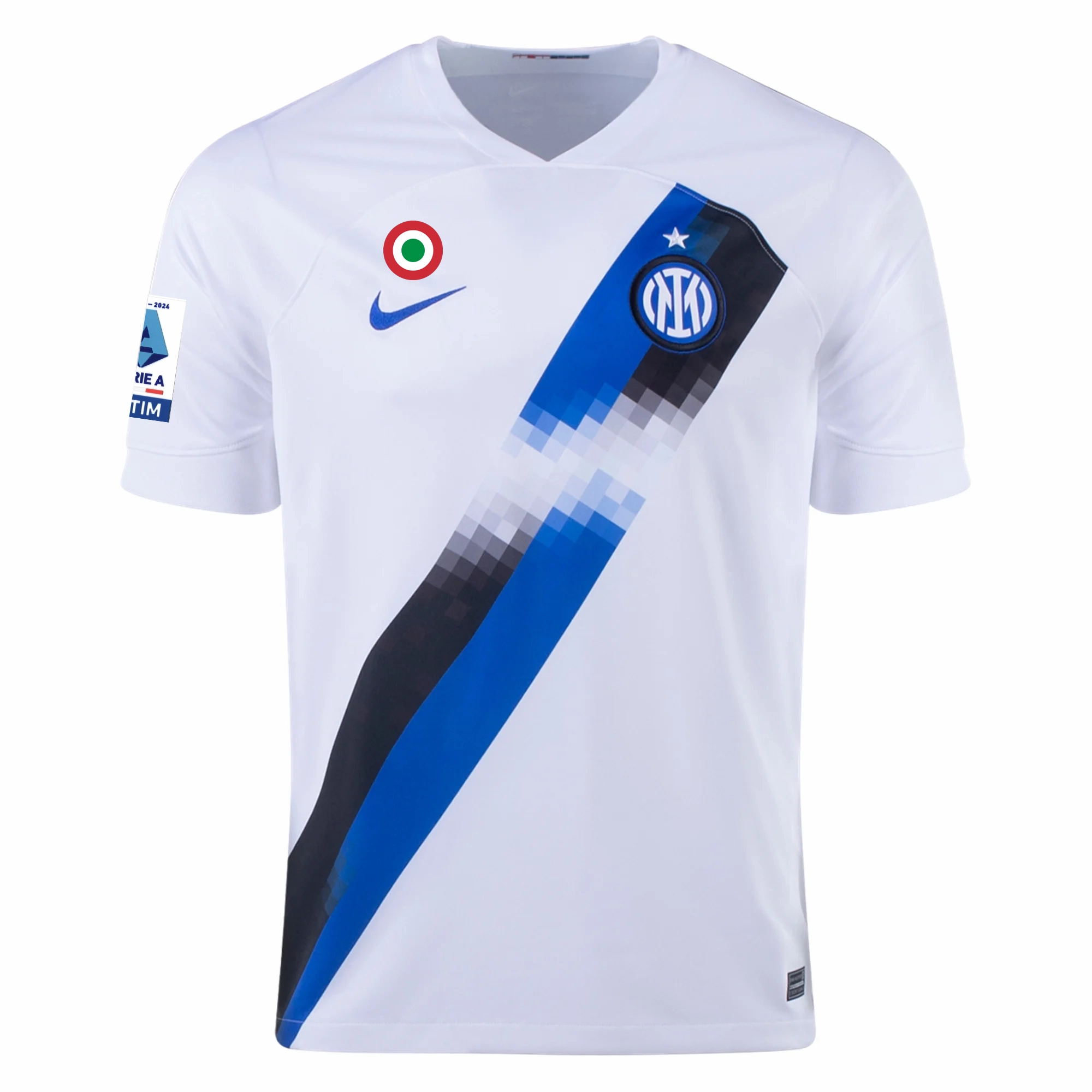 Nike Inter Milan Davy Klaassen Away Jersey w/ Series A   Copa Italia Patches 23/24 (White/Lyon Blue)