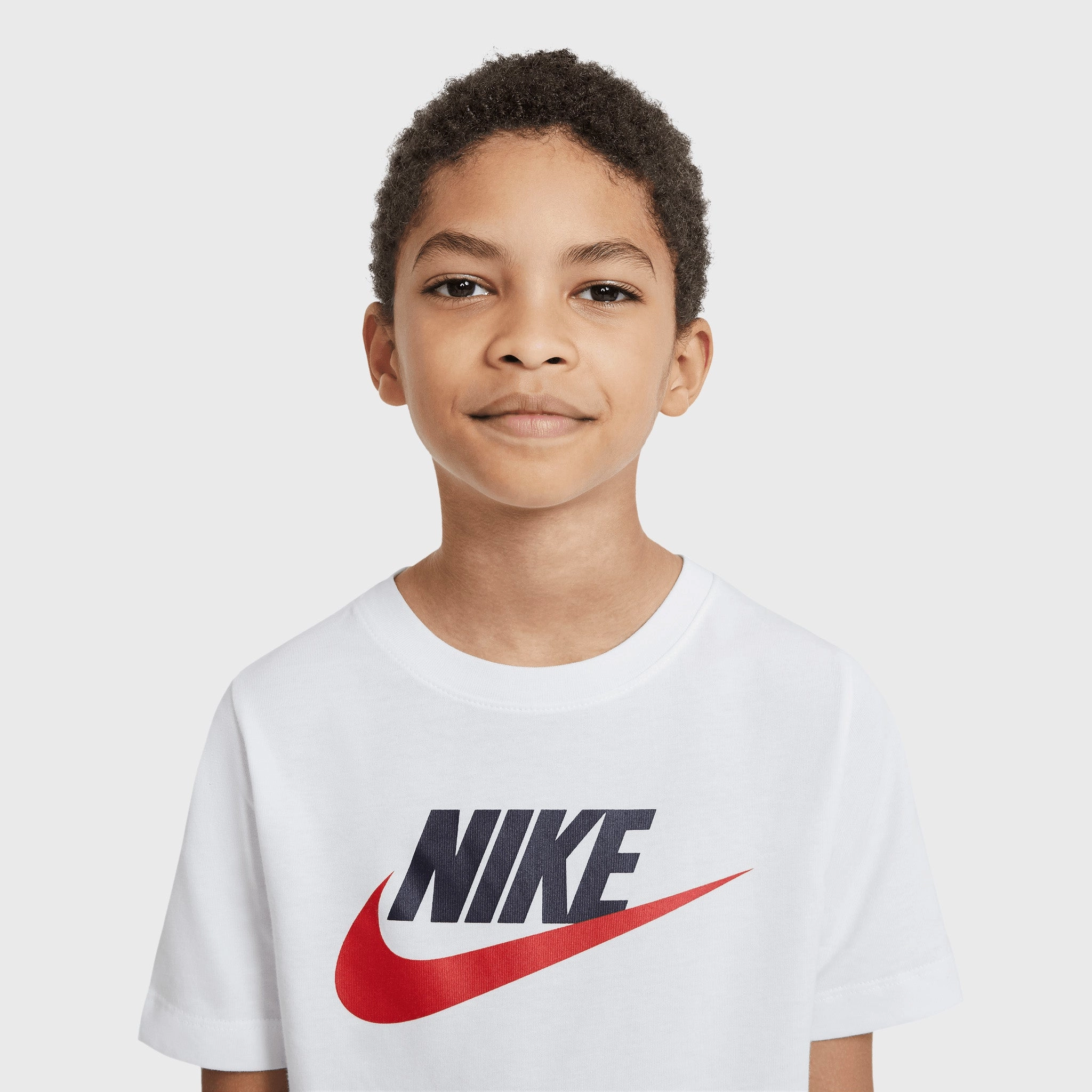 Nike Junior Boys' Sportswear Futura Icon T-shirt White / Obsidian - University Red