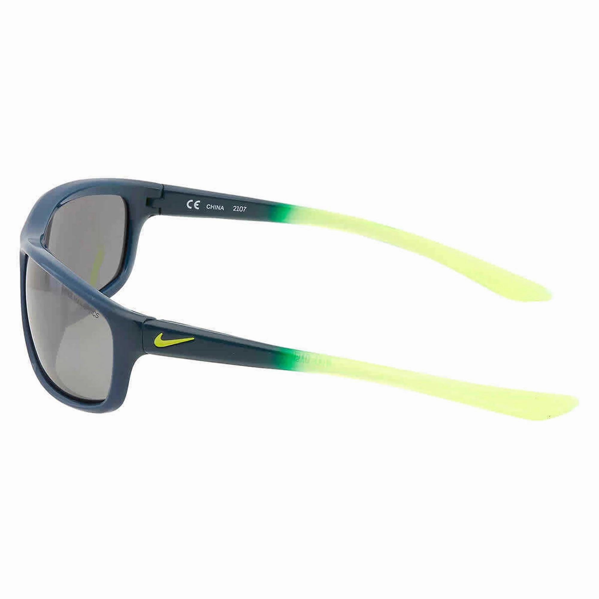 Nike Kid's Sunglasses - Silver Flash Lens Plastic Rectangular Shape Frame | Dash 347