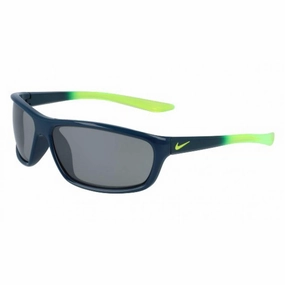 Nike Kid's Sunglasses - Silver Flash Lens Plastic Rectangular Shape Frame | Dash 347