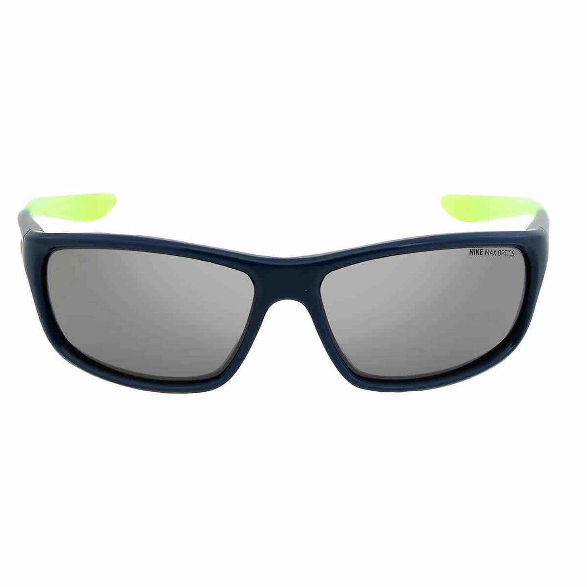 Nike Kid's Sunglasses - Silver Flash Lens Plastic Rectangular Shape Frame | Dash 347