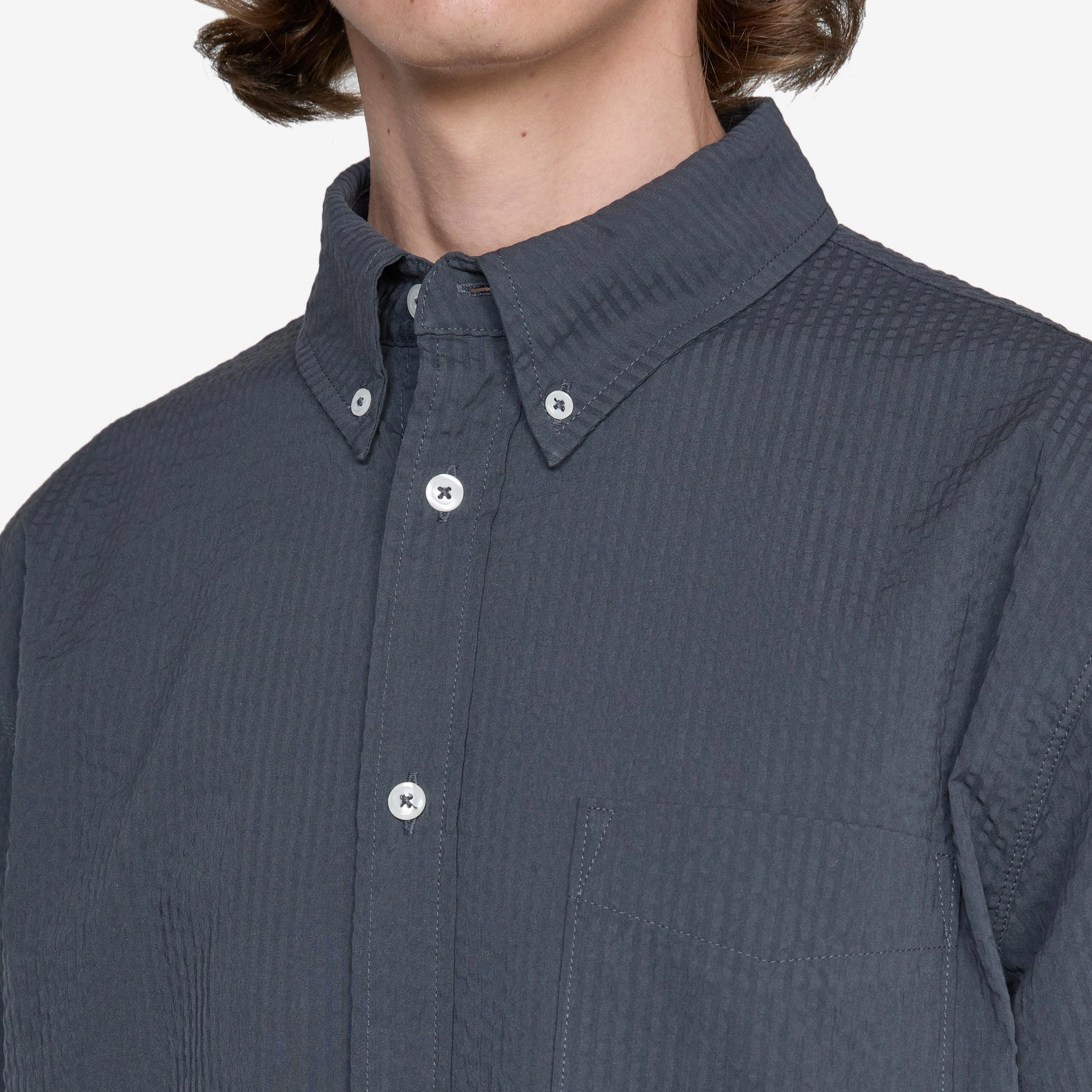 Nike Life Seersucker Button-Down Shirt Anthracite
