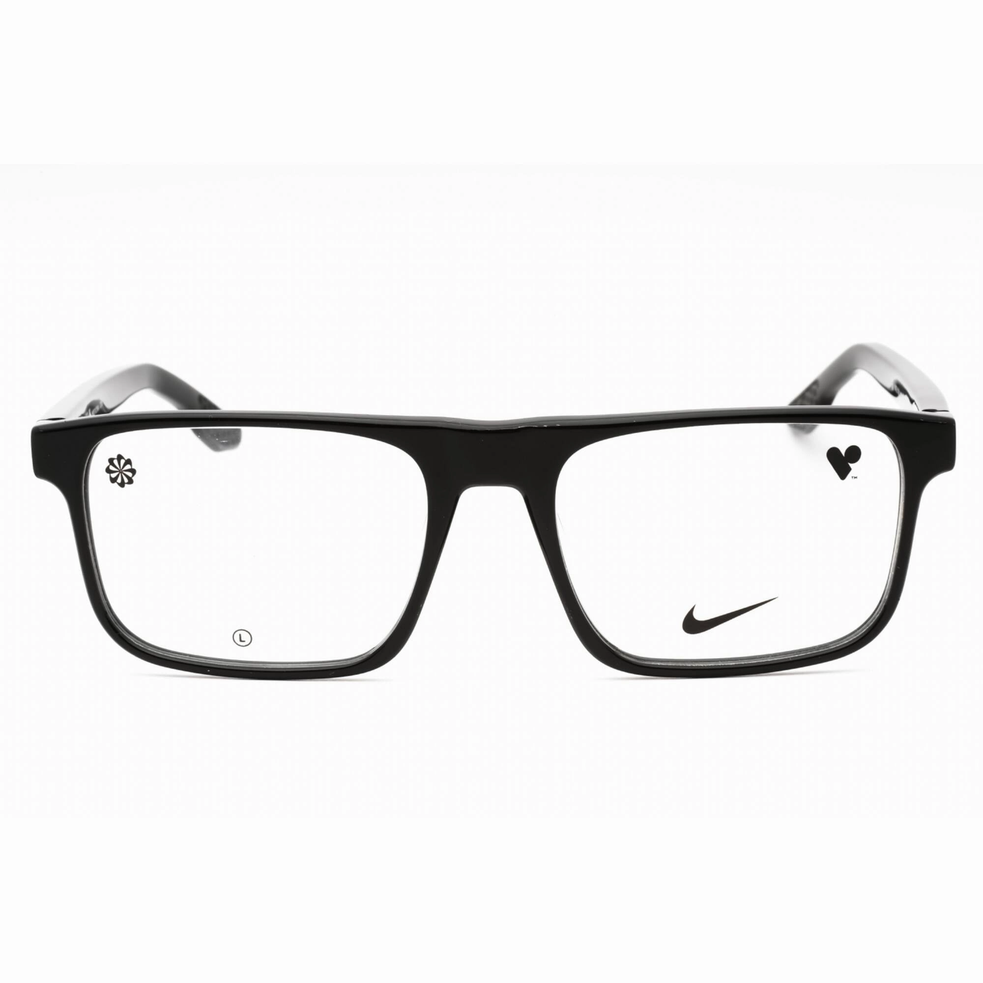 Nike Men's Eyeglasses - Black Acetate Rectangular Shape Full Rim Frame | NIKE 7161 001