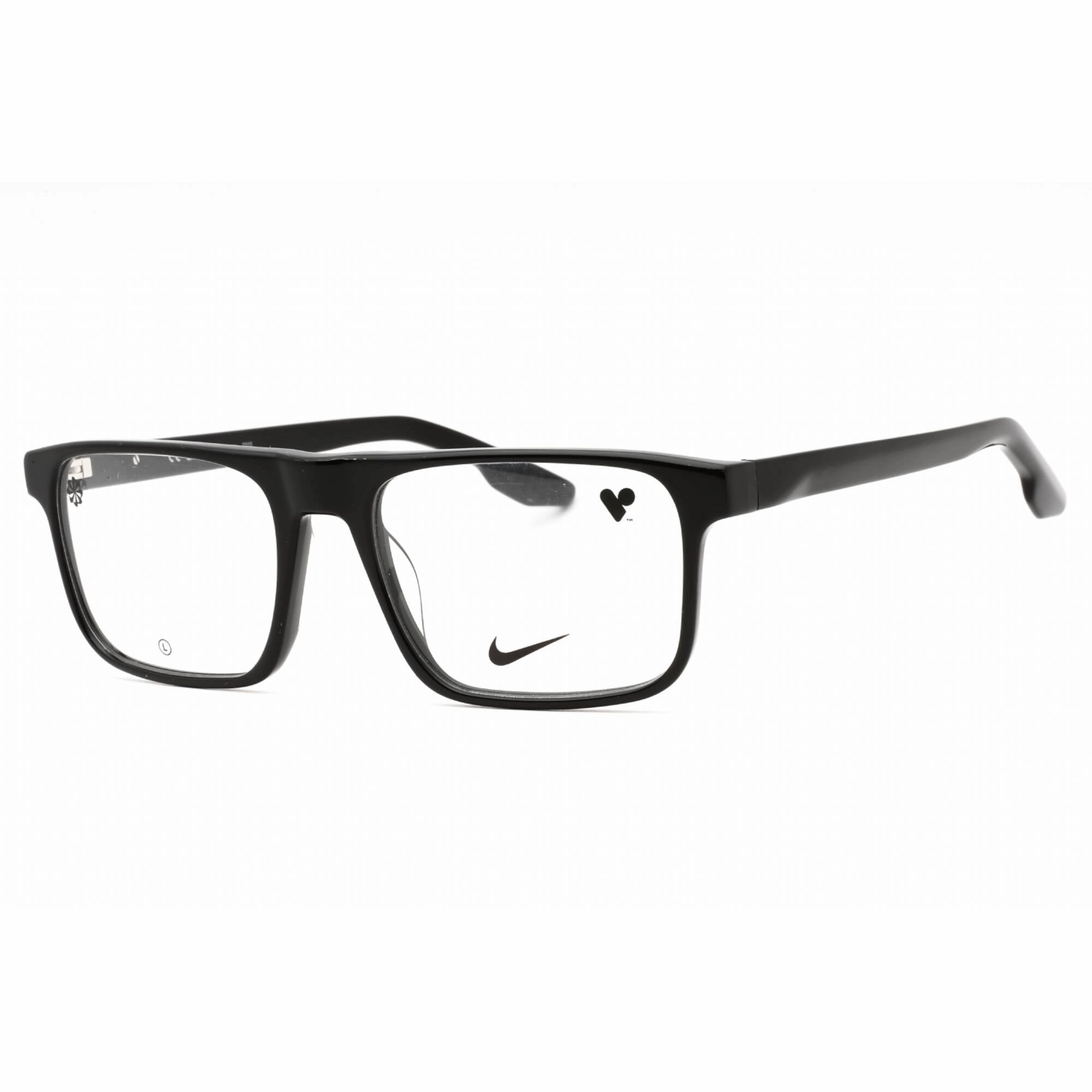 Nike Men's Eyeglasses - Black Acetate Rectangular Shape Full Rim Frame | NIKE 7161 001