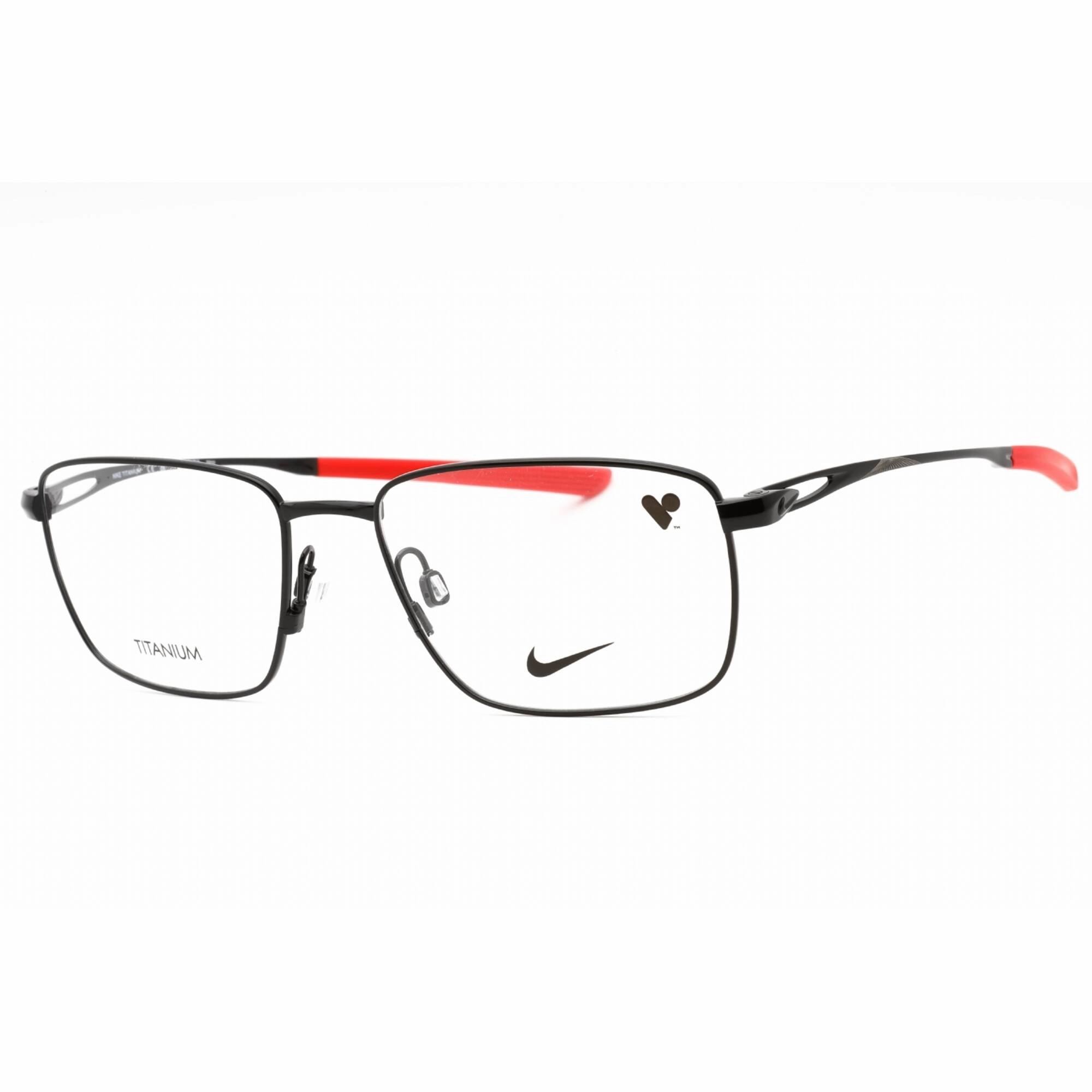 Nike Men's Eyeglasses - Black Titanium Rectangular Full Rim Frame | NIKE 6046 006