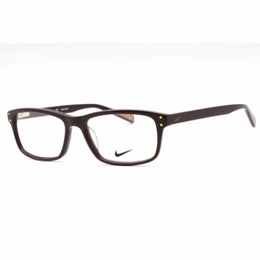 Nike Men's Eyeglasses - Brown Plastic Rectangular Full Rim Frame | NIKE 7245 243