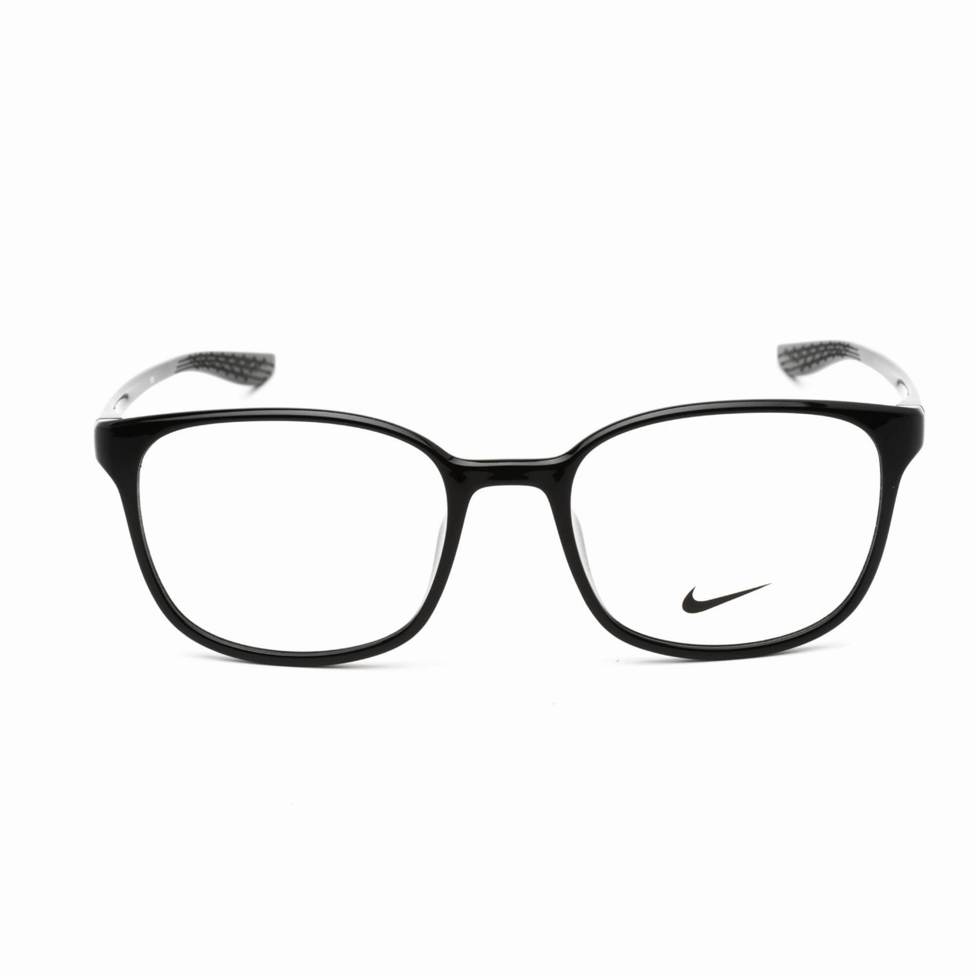 Nike Men's Eyeglasses - Clear Lens Black Plastic Square Shape Frame | NIKE 7026 001