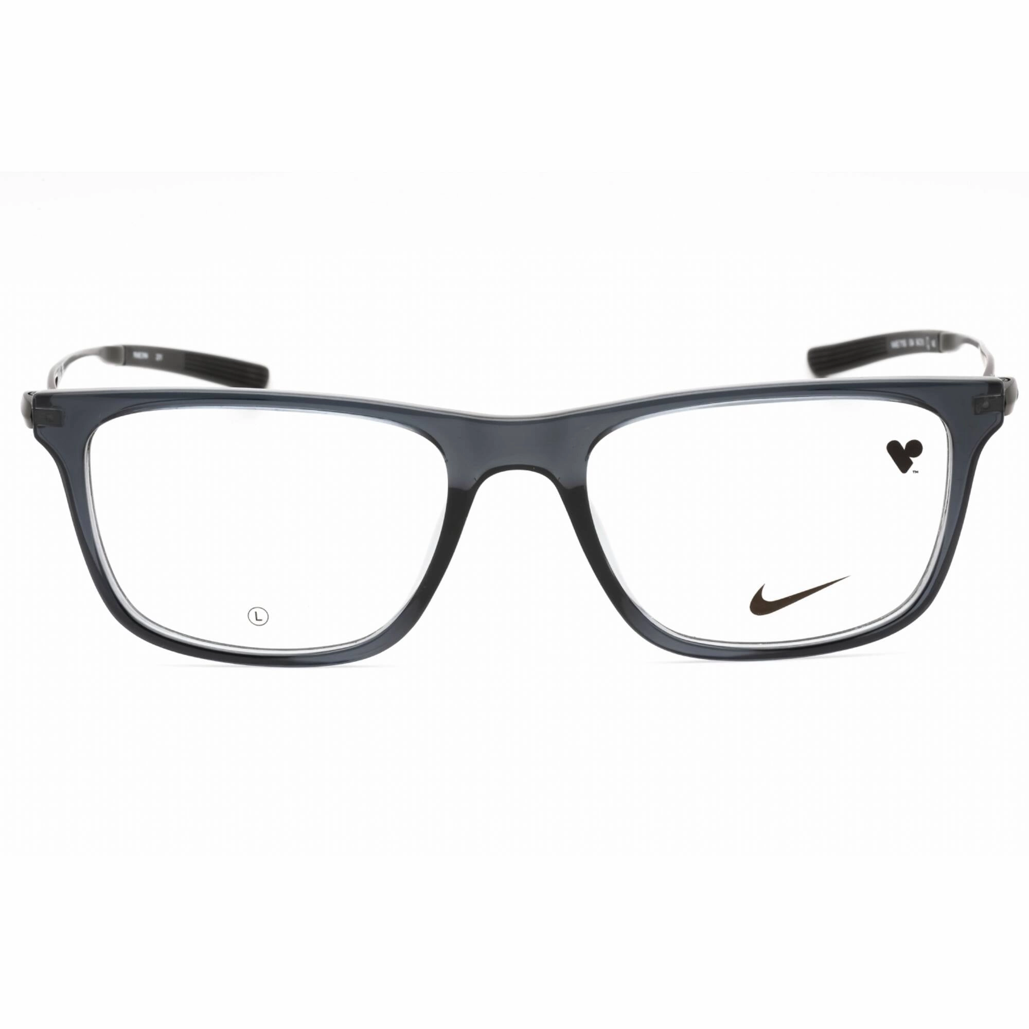 Nike Men's Eyeglasses - Dark Grey Injected Propionate Rectangular | NIKE 7150 034