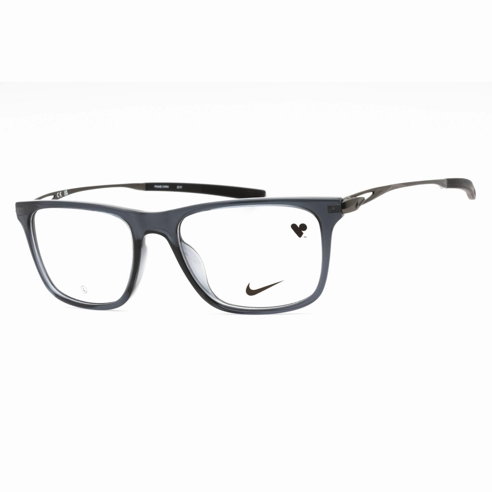 Nike Men's Eyeglasses - Dark Grey Injected Propionate Rectangular | NIKE 7150 034