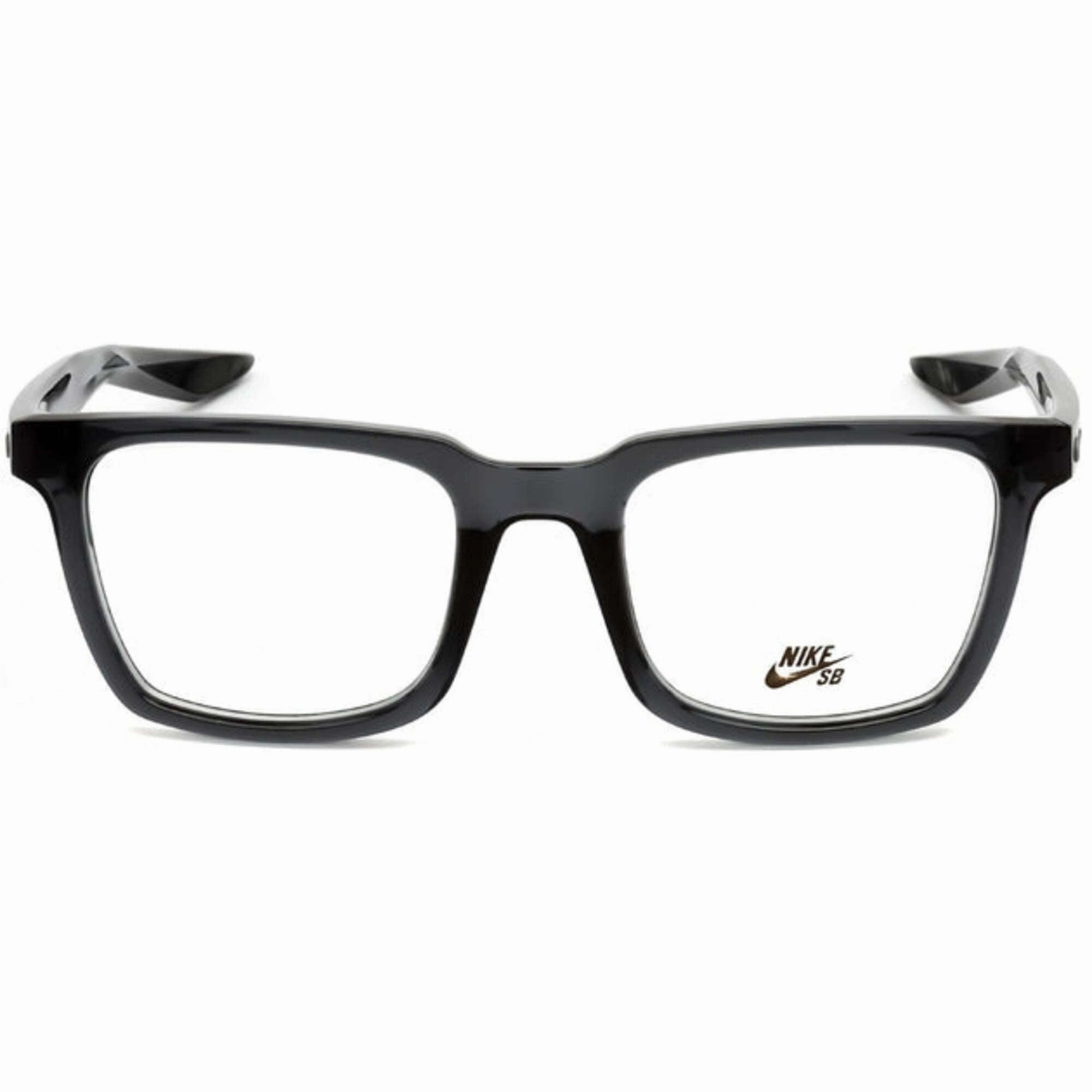 Nike Men's Eyeglasses - Dark Grey Plastic Square Frame Demo Lens | NIKE 7111 65