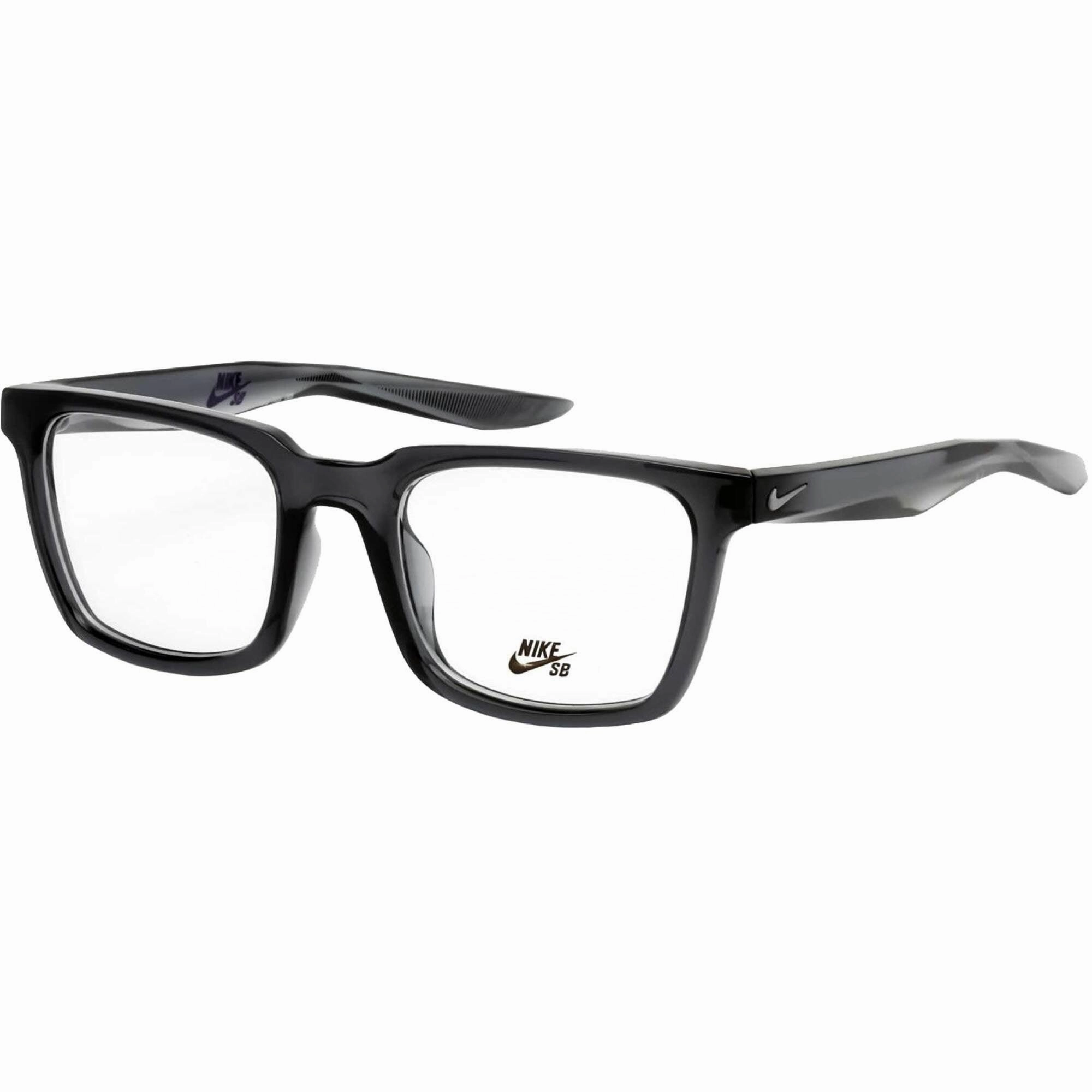 Nike Men's Eyeglasses - Dark Grey Plastic Square Frame Demo Lens | NIKE 7111 65
