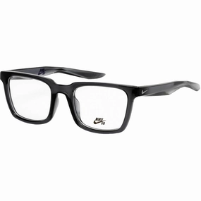 Nike Men's Eyeglasses - Dark Grey Plastic Square Frame Demo Lens | NIKE 7111 65