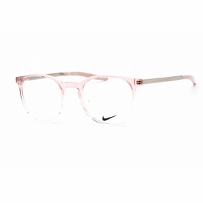 Nike Men's Eyeglasses - Full Rim Plum Chalk Fade Square Shape Plastic Frame | 7280 505