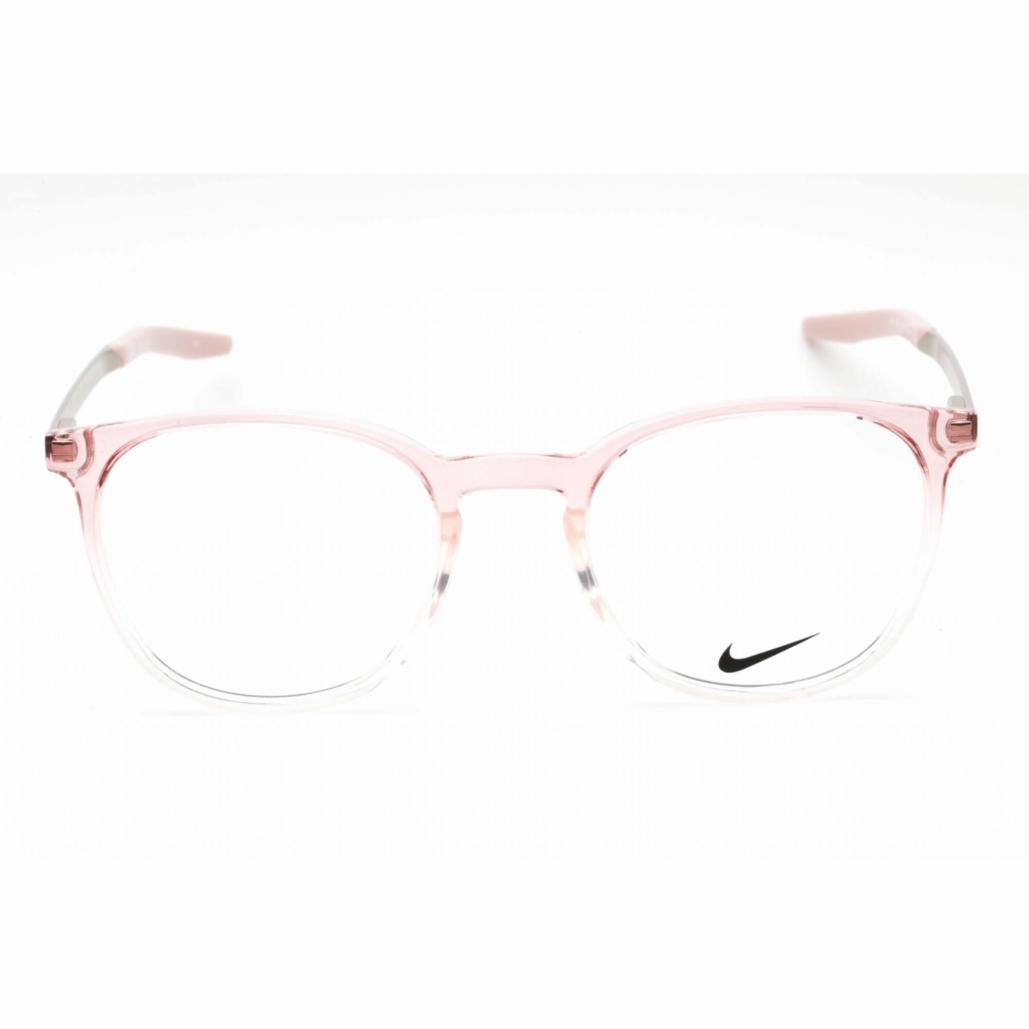 Nike Men's Eyeglasses - Full Rim Plum Chalk Fade Square Shape Plastic Frame | 7280 505