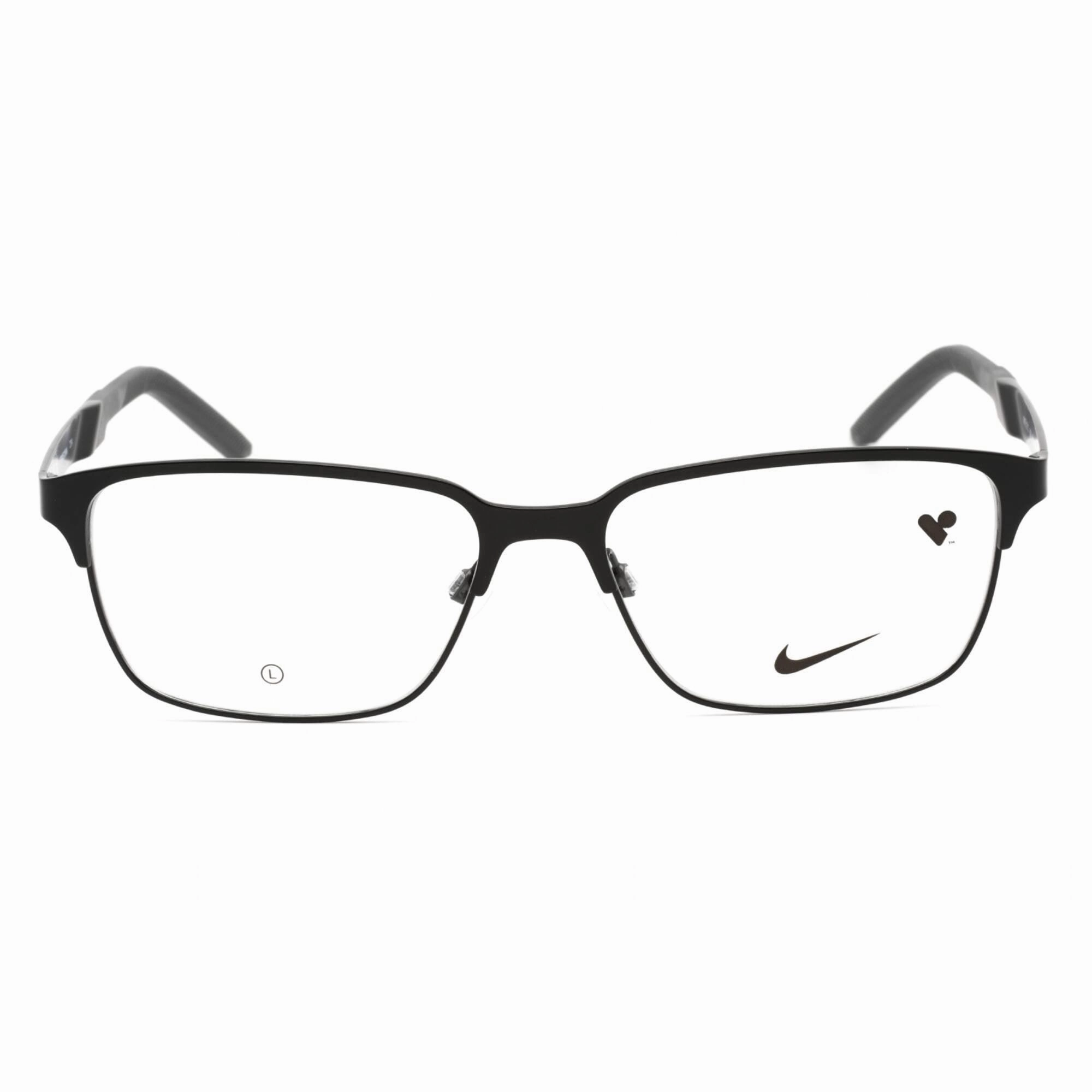 Nike Men's Eyeglasses - Full Rim Satin Black/Dark Grey Metal Frame | NIKE 8213 001