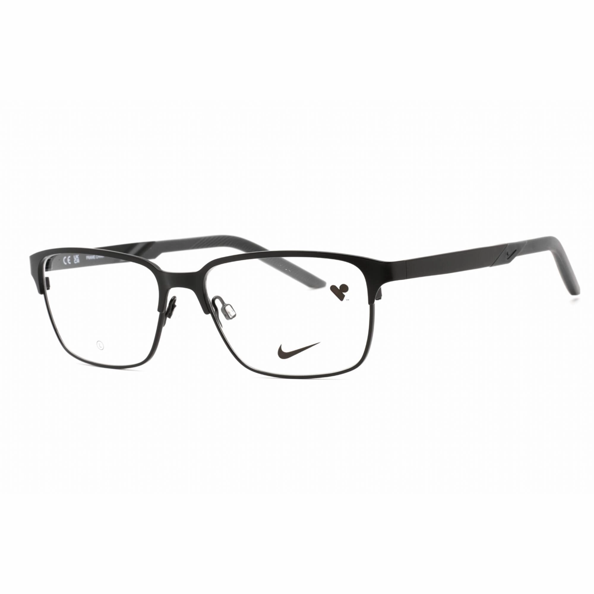 Nike Men's Eyeglasses - Full Rim Satin Black/Dark Grey Metal Frame | NIKE 8213 001