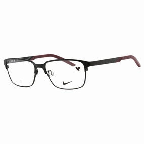 Nike Men's Eyeglasses - Full Rim Satin Black/Night Maroon Metal Frame | NIKE 8213 002