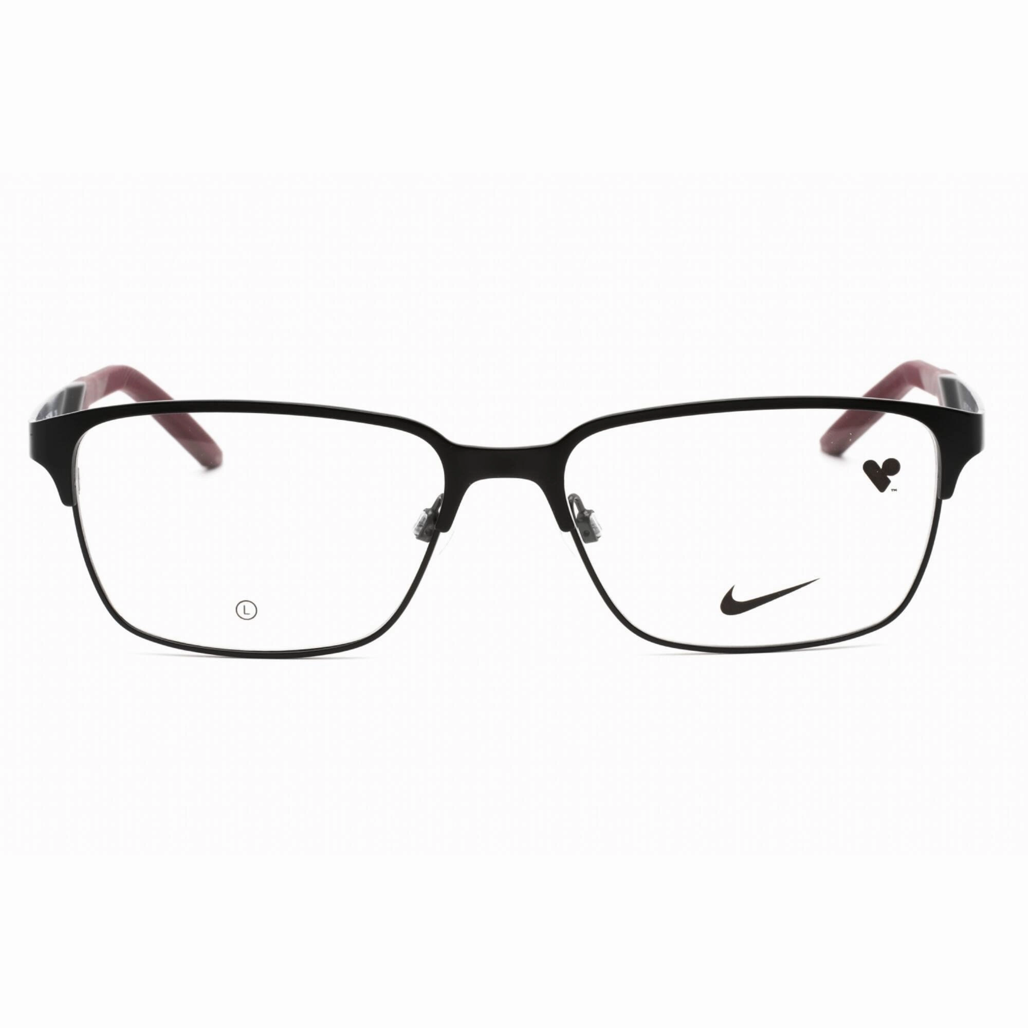 Nike Men's Eyeglasses - Full Rim Satin Black/Night Maroon Metal Frame | NIKE 8213 002