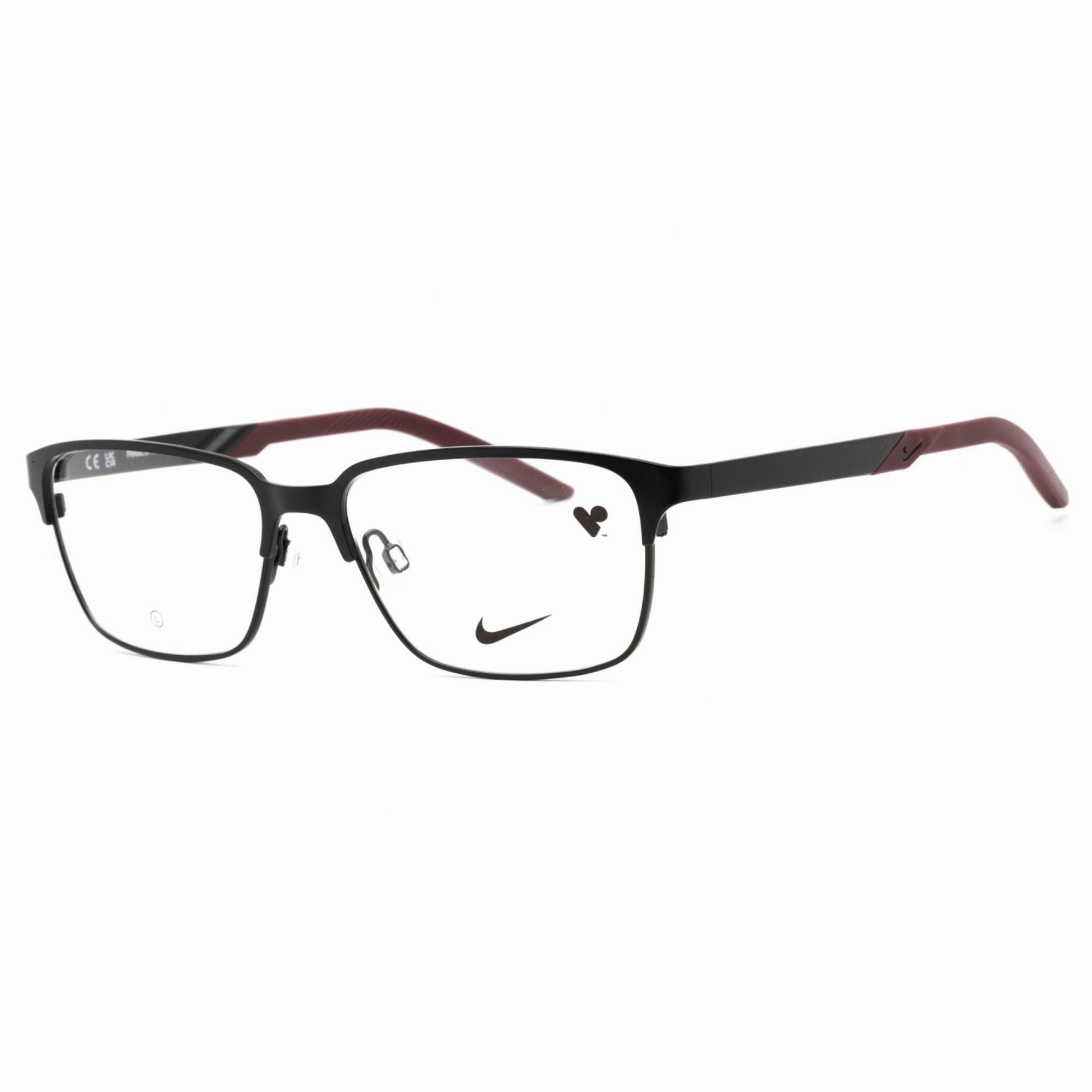 Nike Men's Eyeglasses - Full Rim Satin Black/Night Maroon Metal Frame | NIKE 8213 002