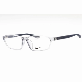 Nike Men's Eyeglasses - Light Grey/Midnight Navy Rectangular Frame | NIKE 7130AF 034