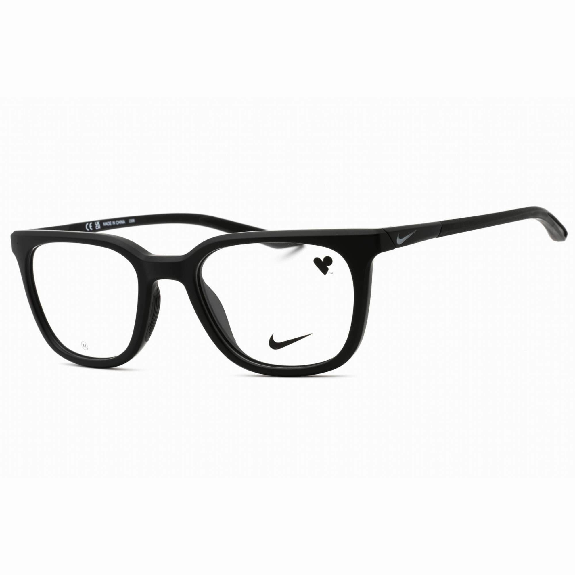 Nike Men's Eyeglasses - Matte Black Plastic Square Full Rim Frame | NIKE 7290 001